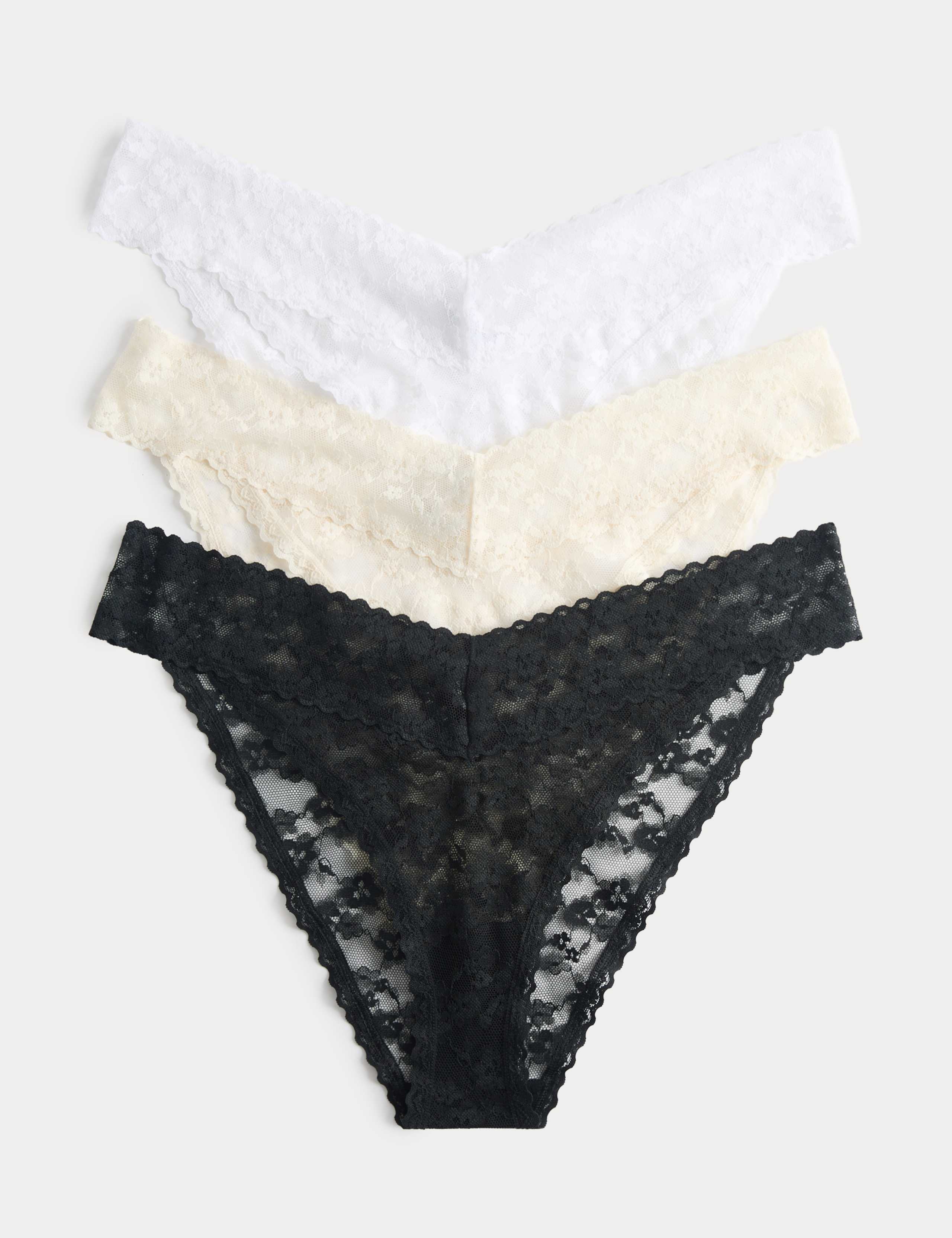 3pk Floral Lace Miami Knickers