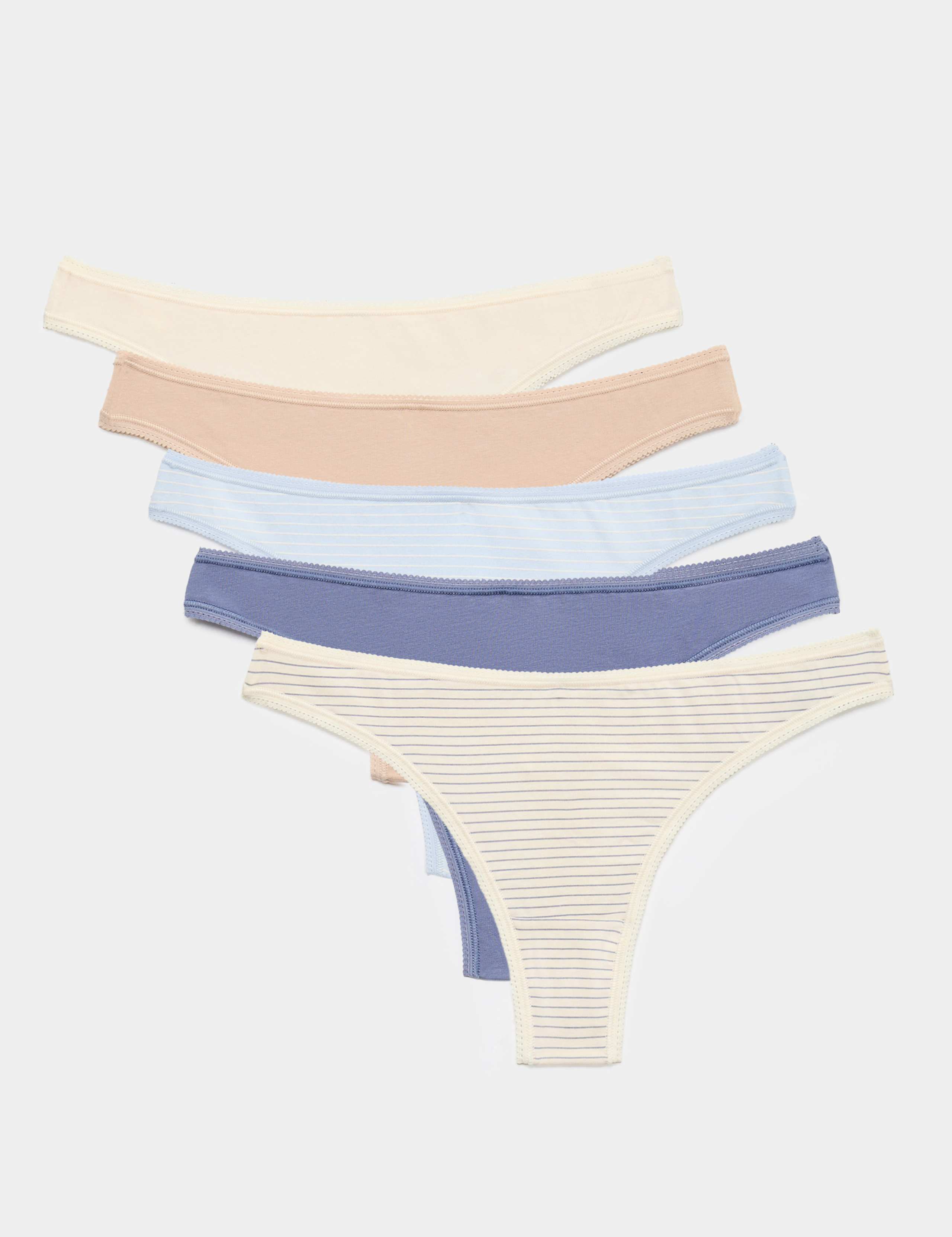 5 Pack Cotton Lycra® Thongs