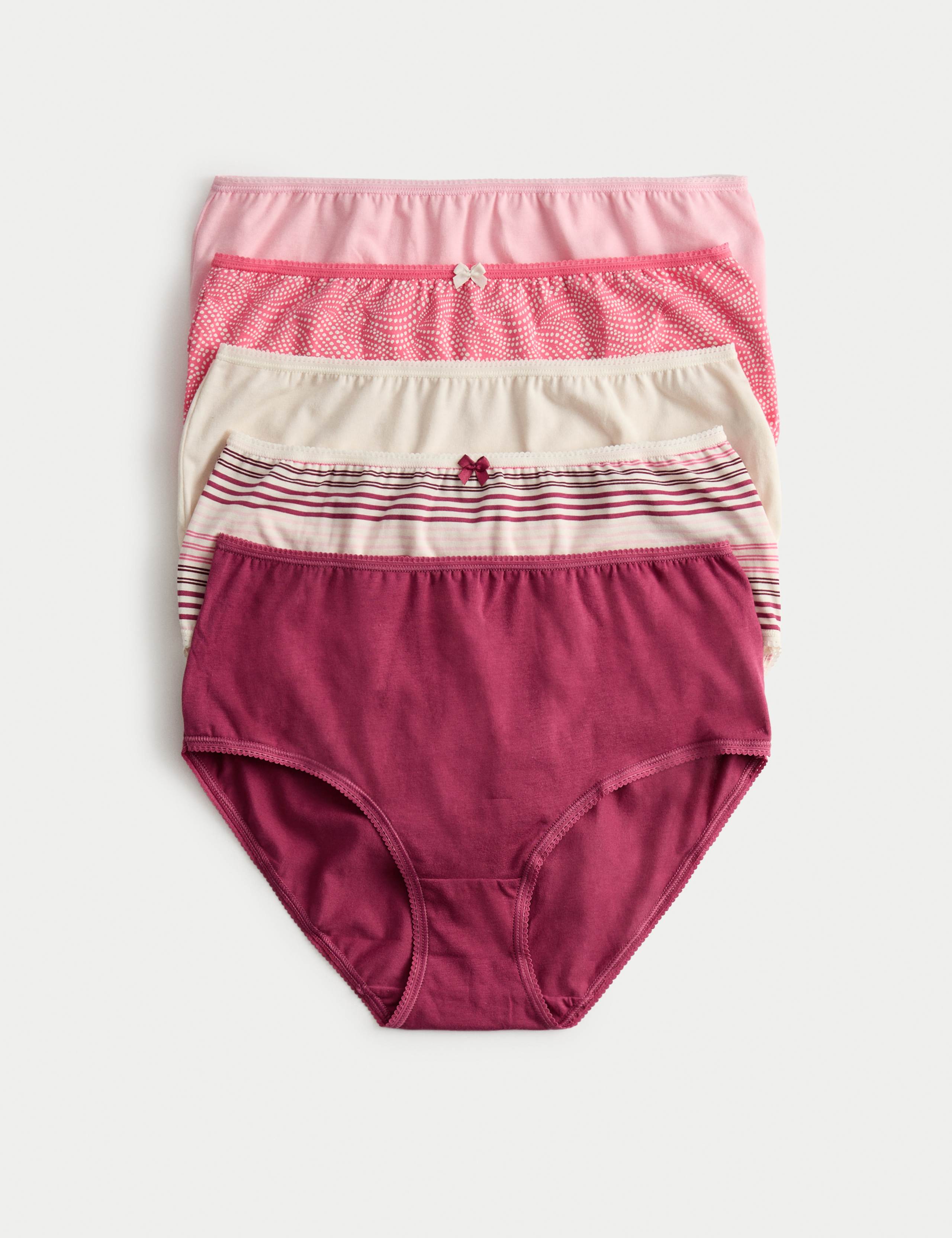 5pk Cotton Lycra™ Printed High Rise Shorts