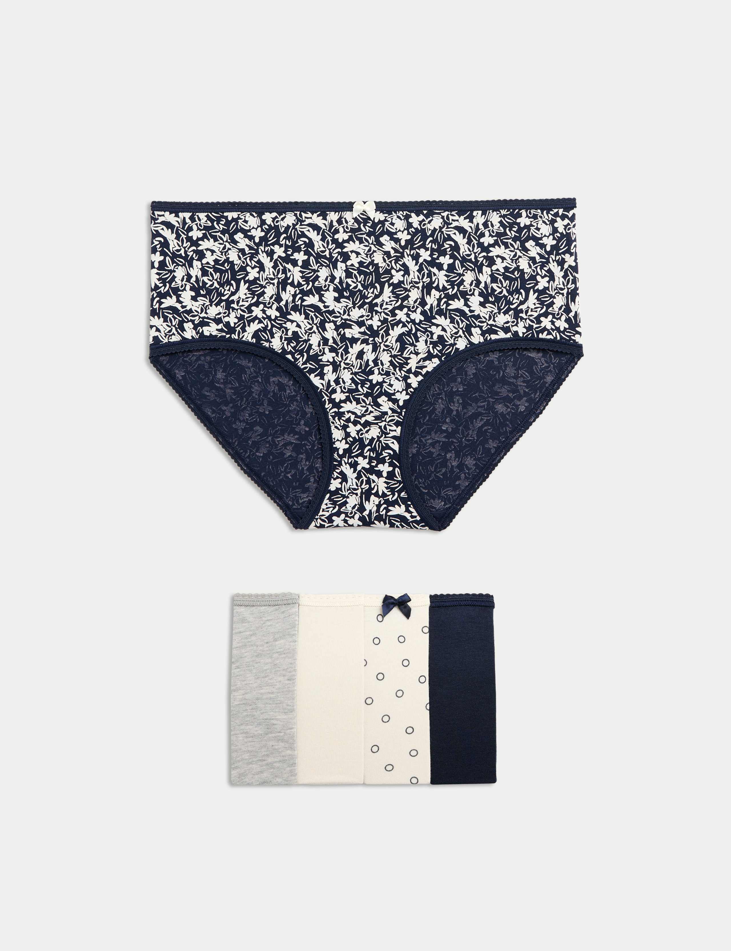 5pk Cotton Lycra™ Printed High Rise Shorts