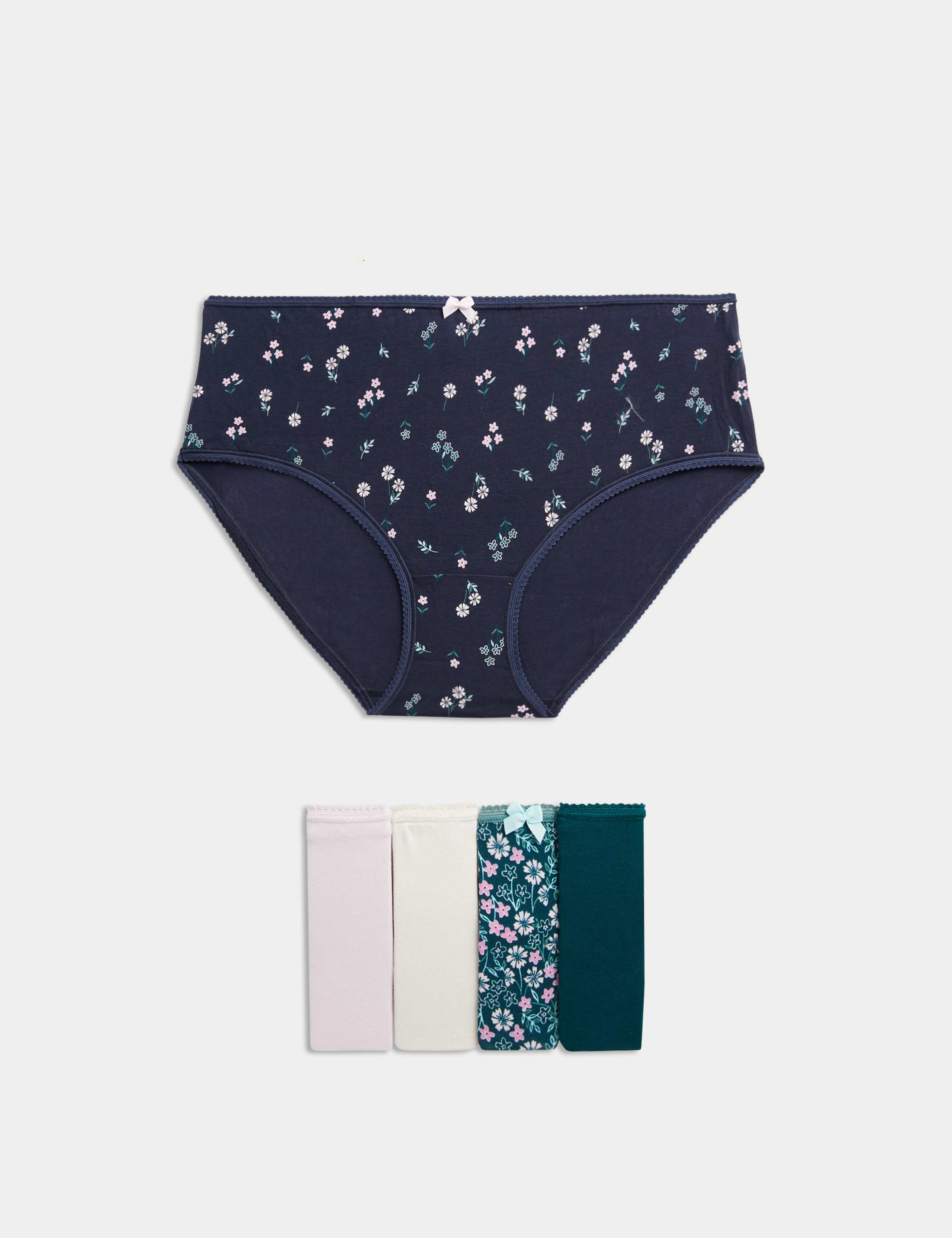 5pk Cotton Lycra™ Printed High Rise Shorts