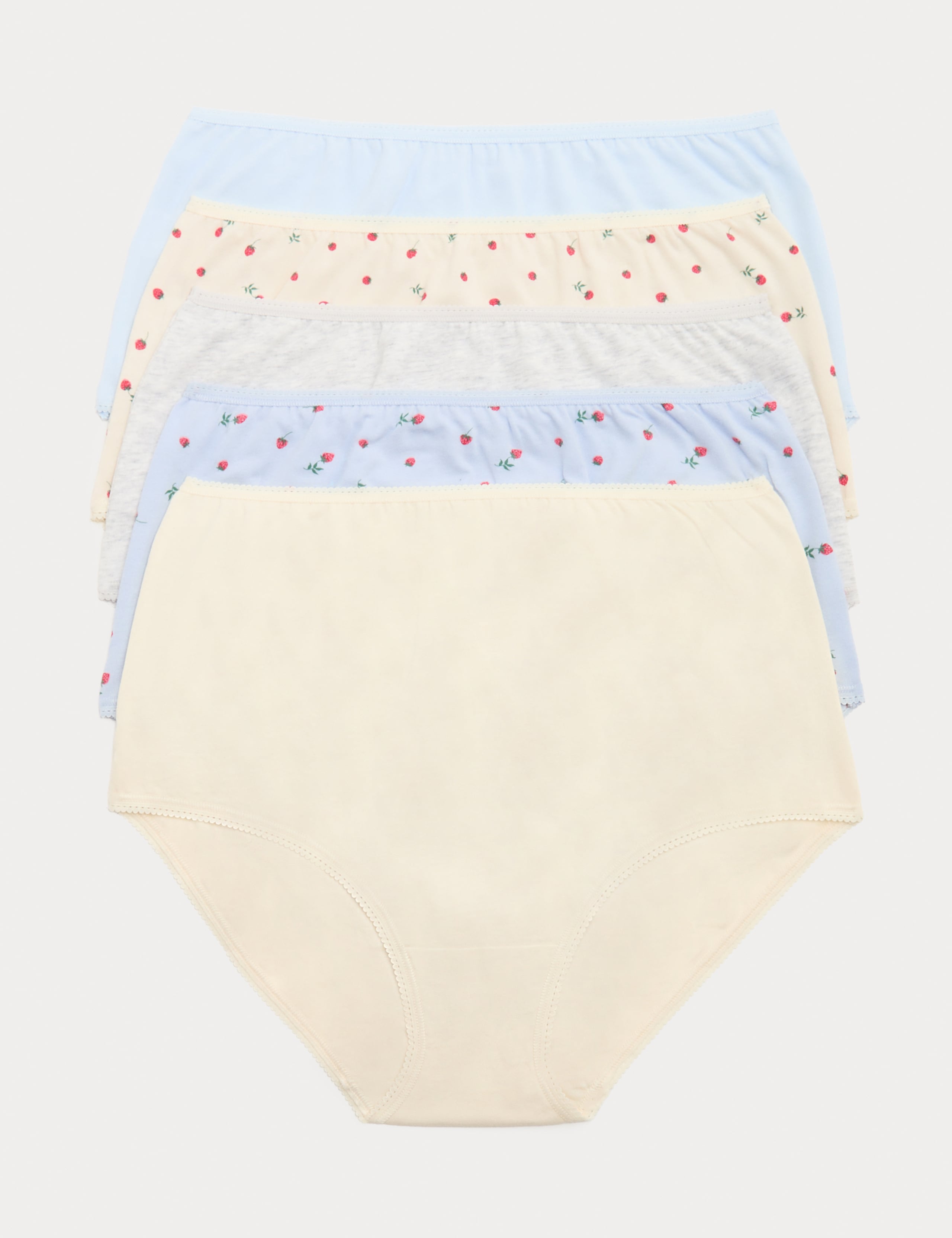 5pk Cotton Lycra™ Printed Full Briefs