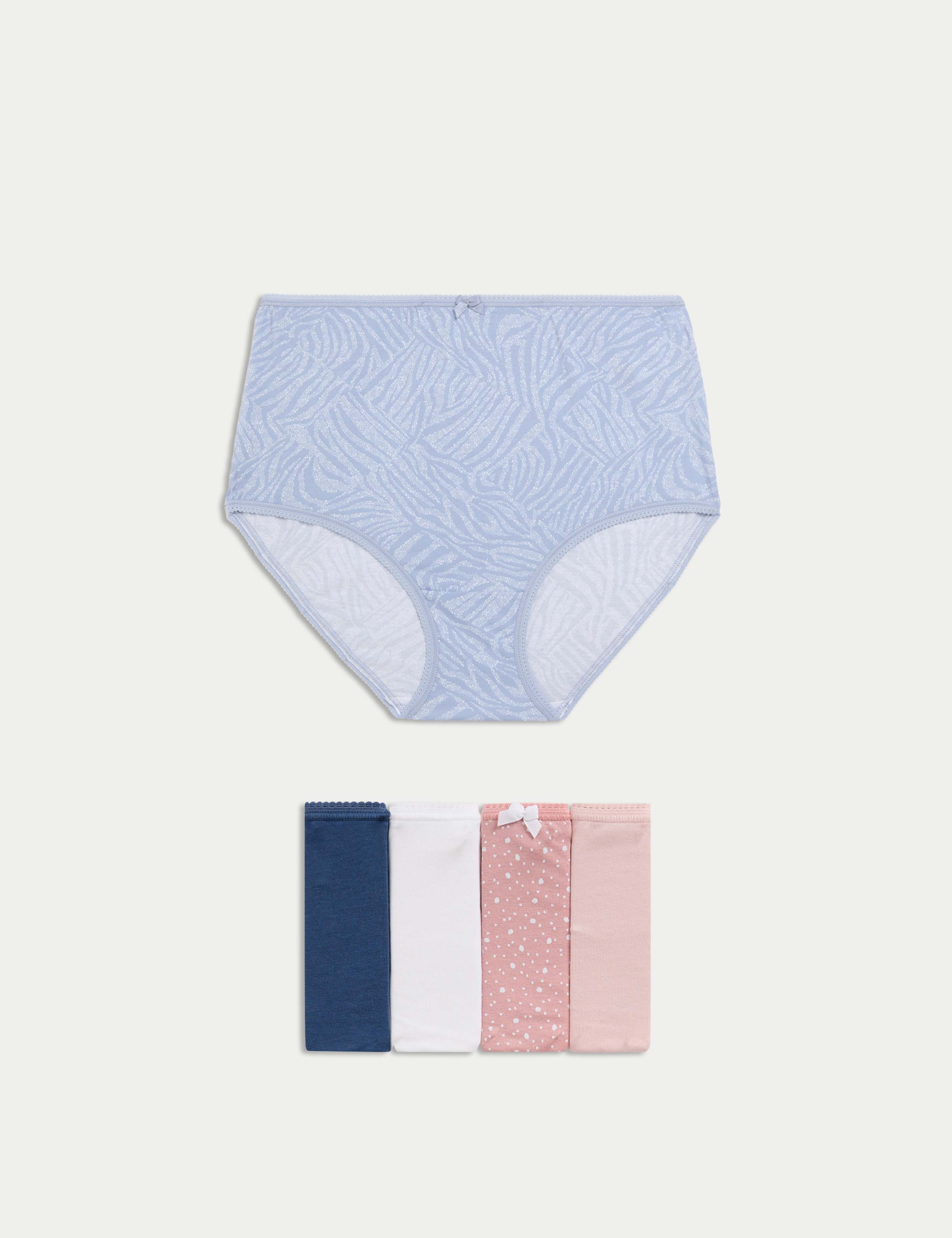 5pk Cotton Lycra™ Printed Full Briefs
