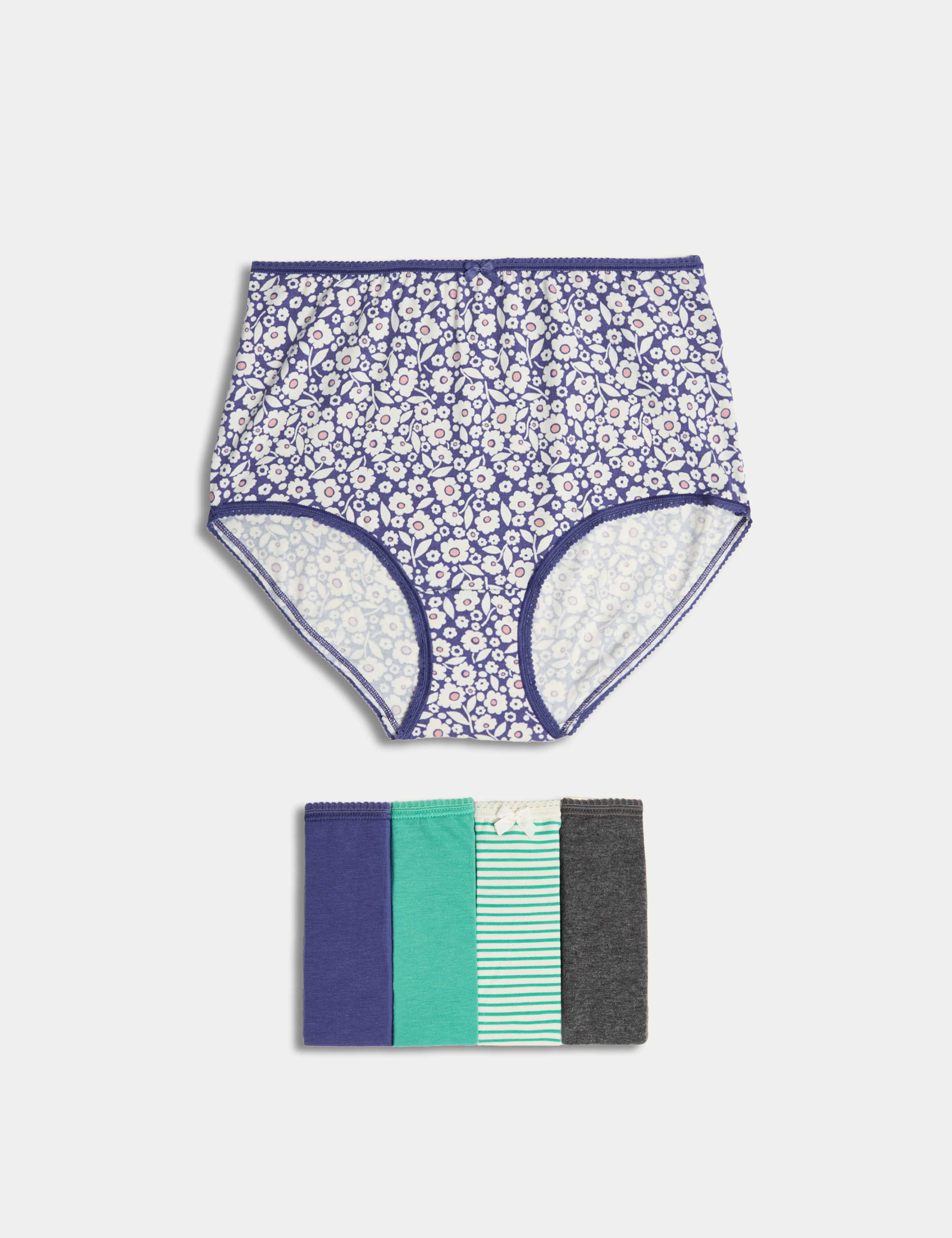 5pk Cotton Lycra™ Printed Full Briefs