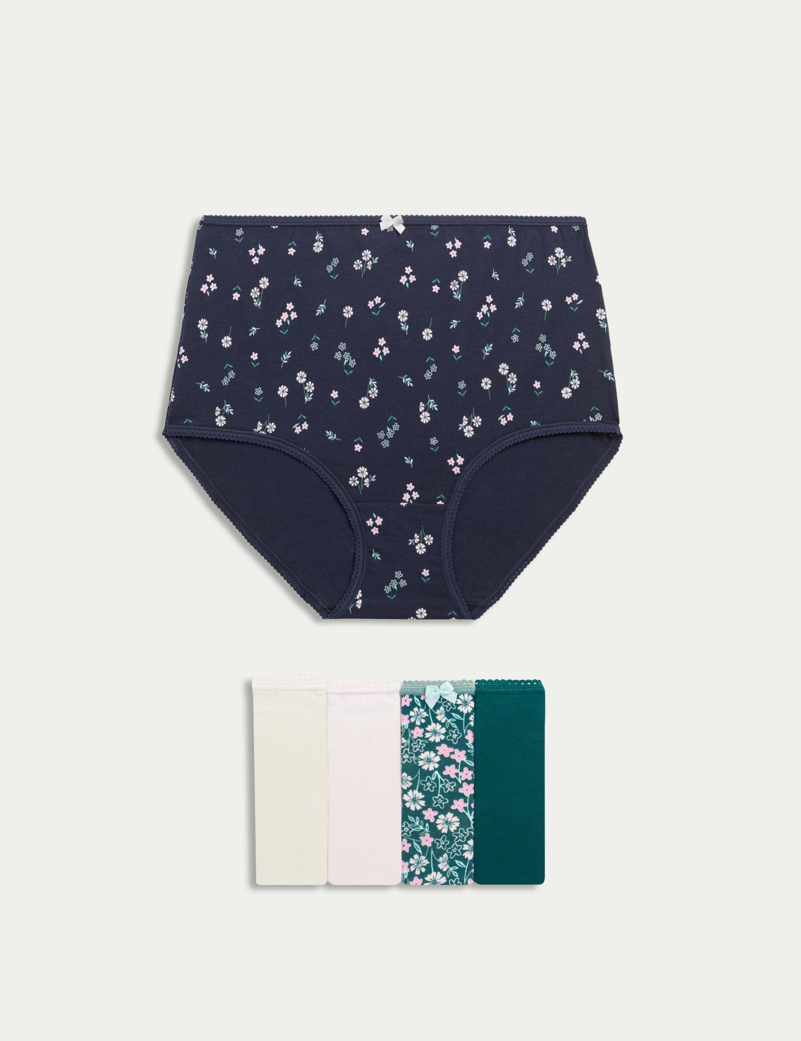 5pk Cotton Lycra™ Printed Full Briefs