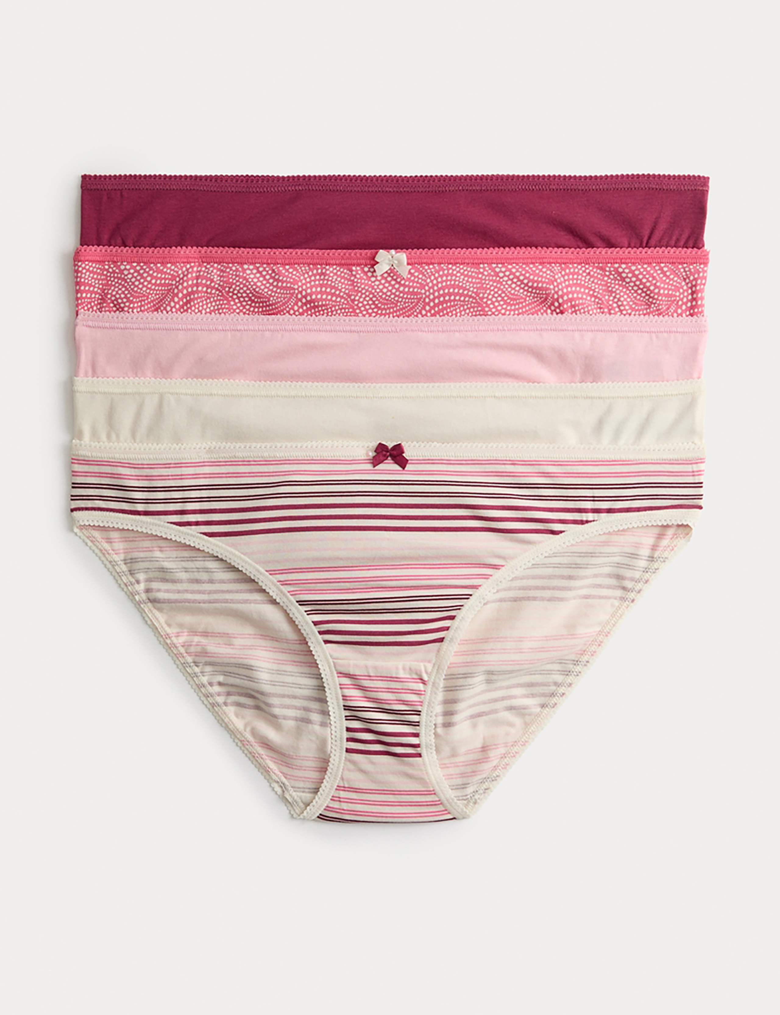 5pk Cotton Lycra™ Printed Bikini Knickers
