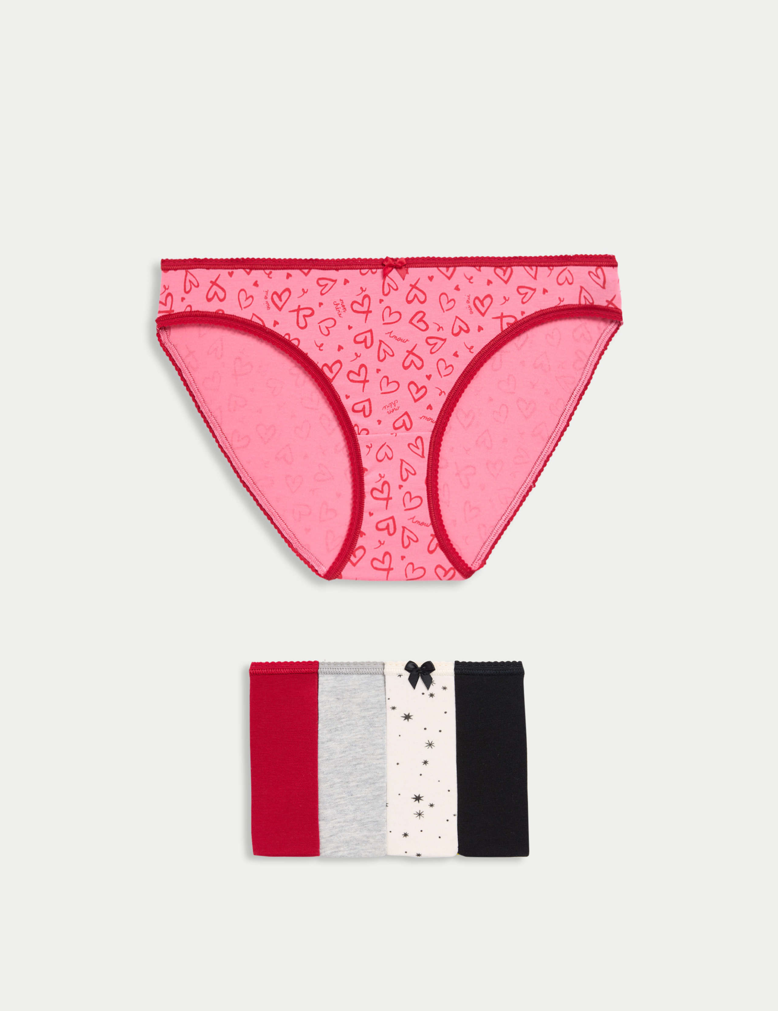 5pk Cotton Lycra™ Printed Bikini Knickers