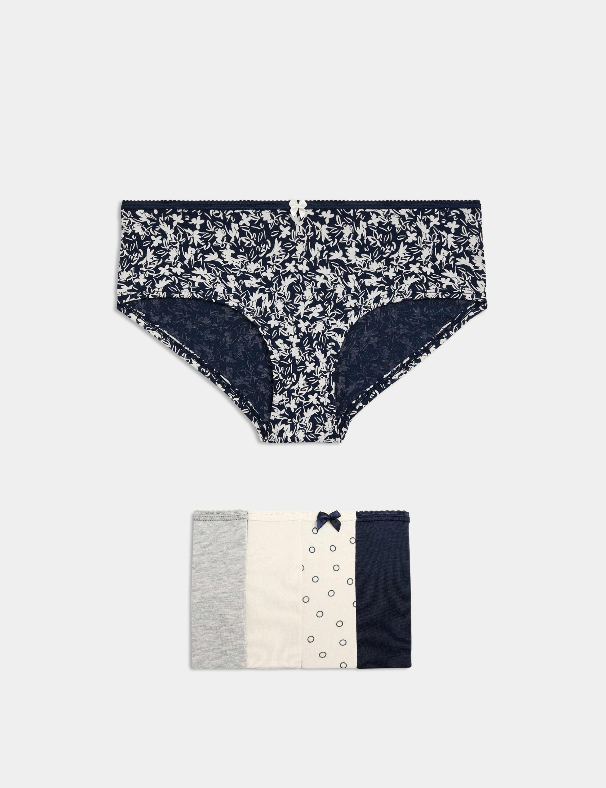 5pk Cotton Lycra™ Printed Low Rise Shorts