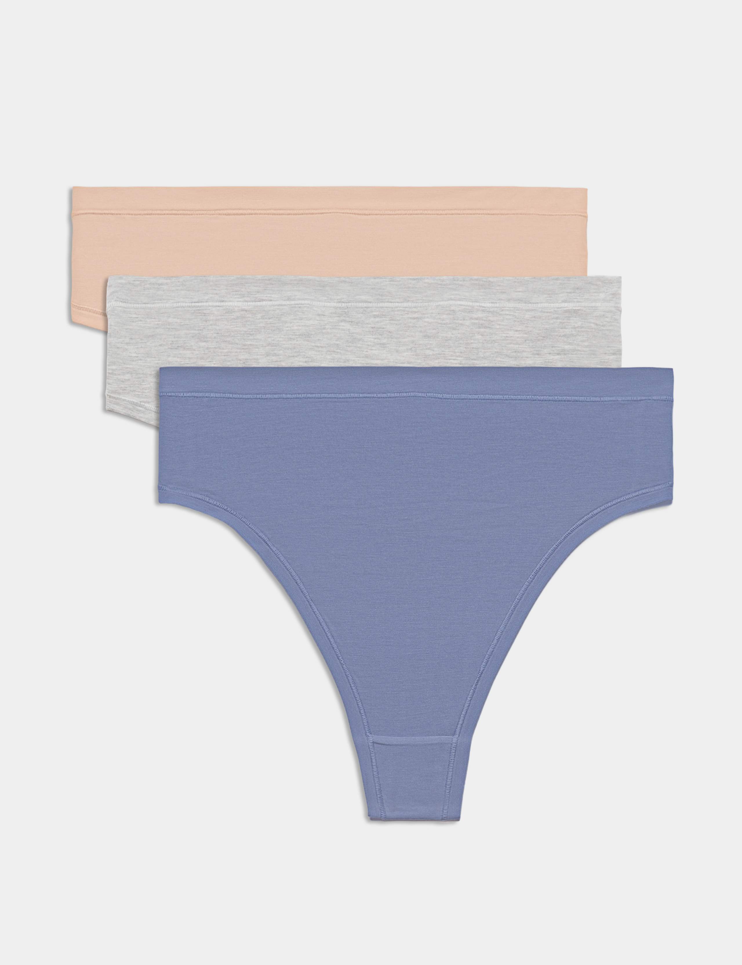 3pk Flexifit™ Modal High Waisted Thongs