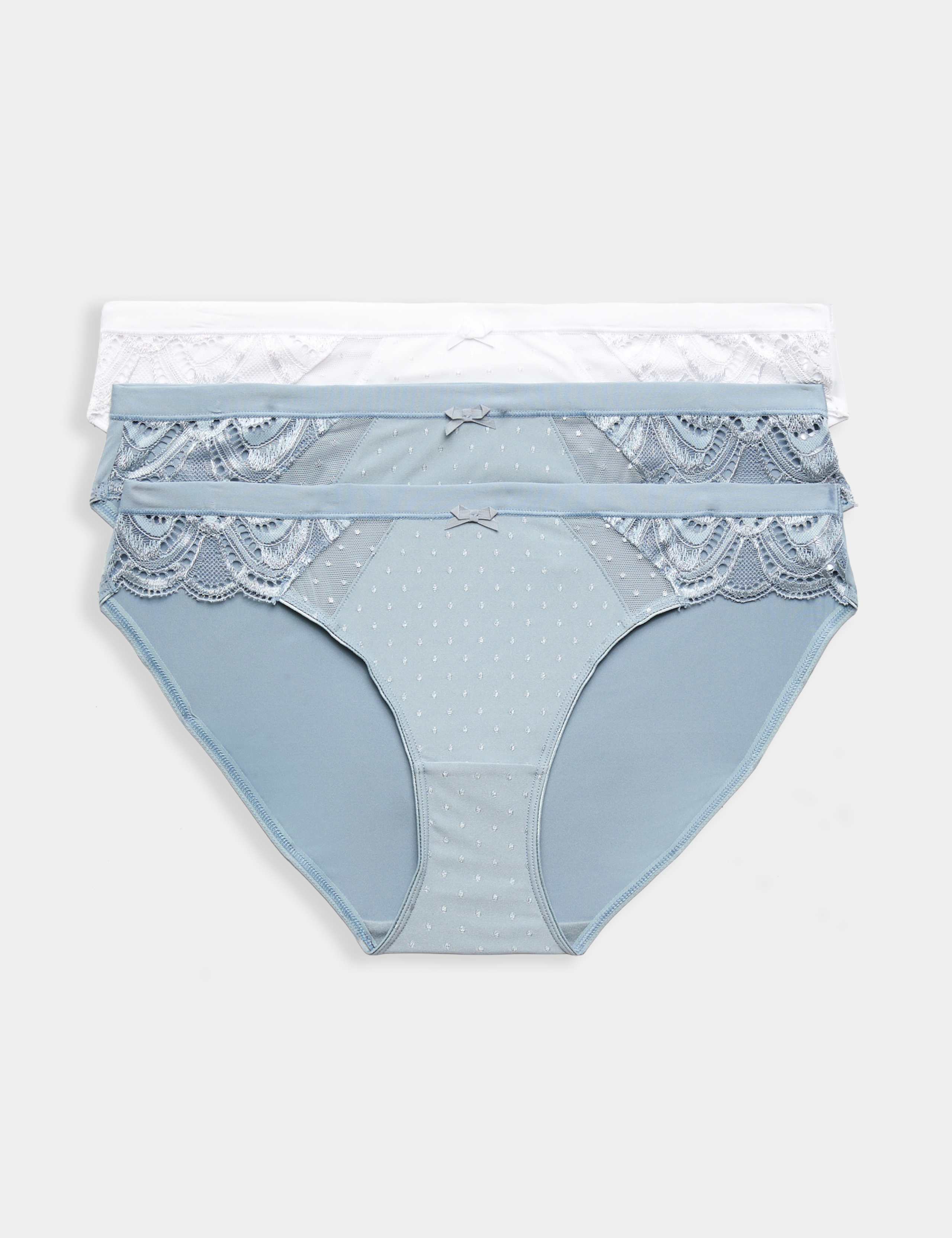 3pk Amelia Lace Bikini Knickers