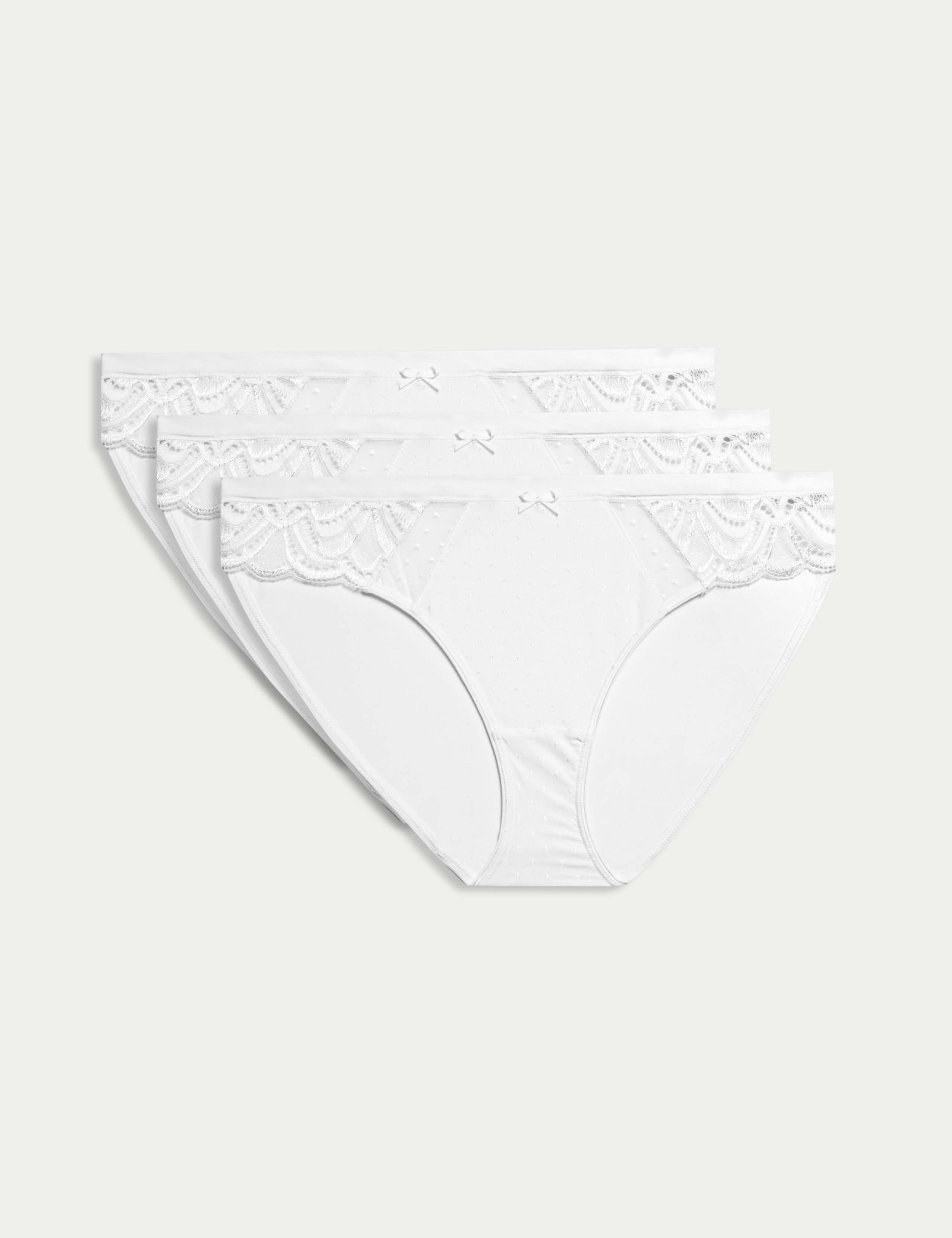 3pk Amelia Lace Bikini Knickers