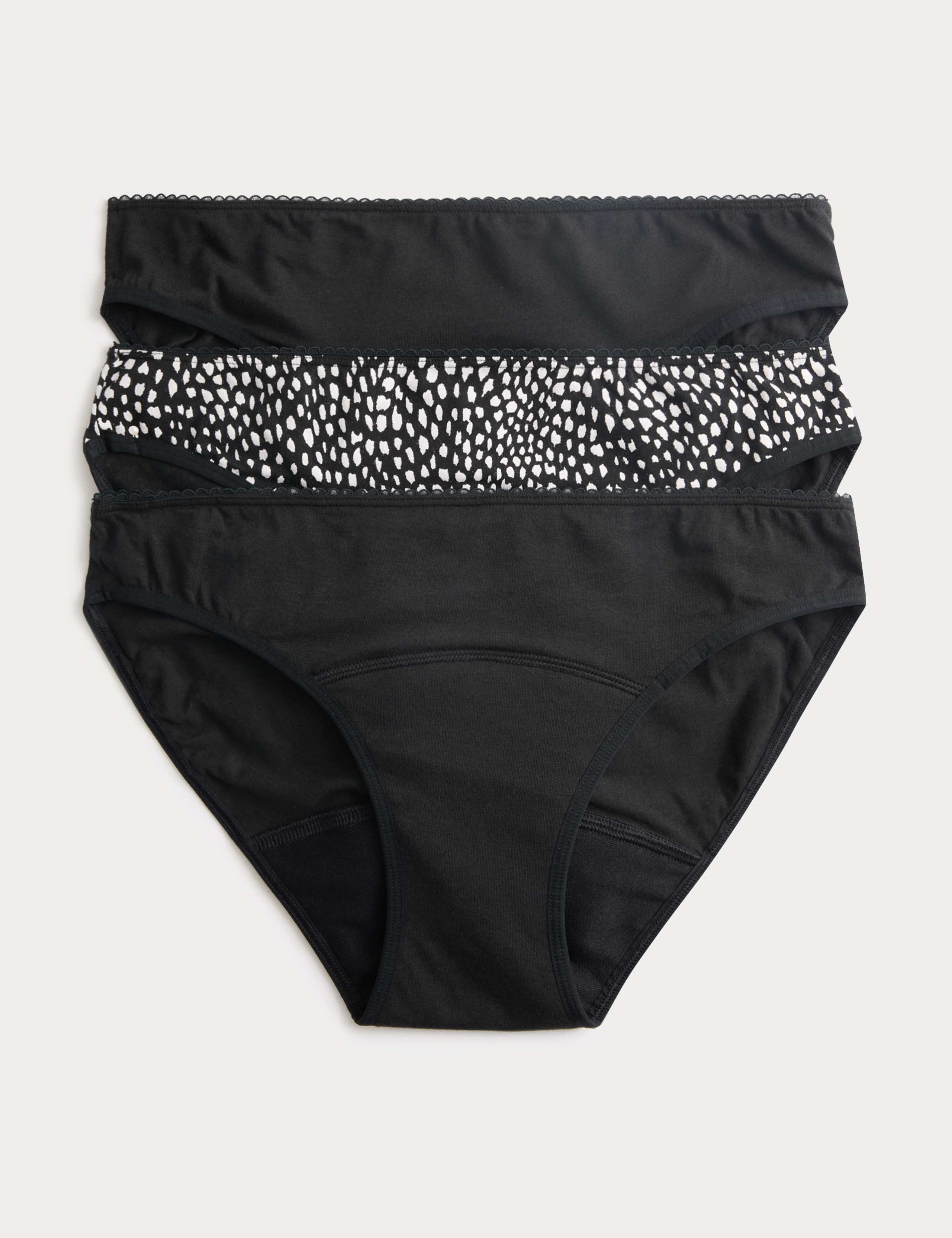3pk Heavy Absorbency Period Bikini Knickers