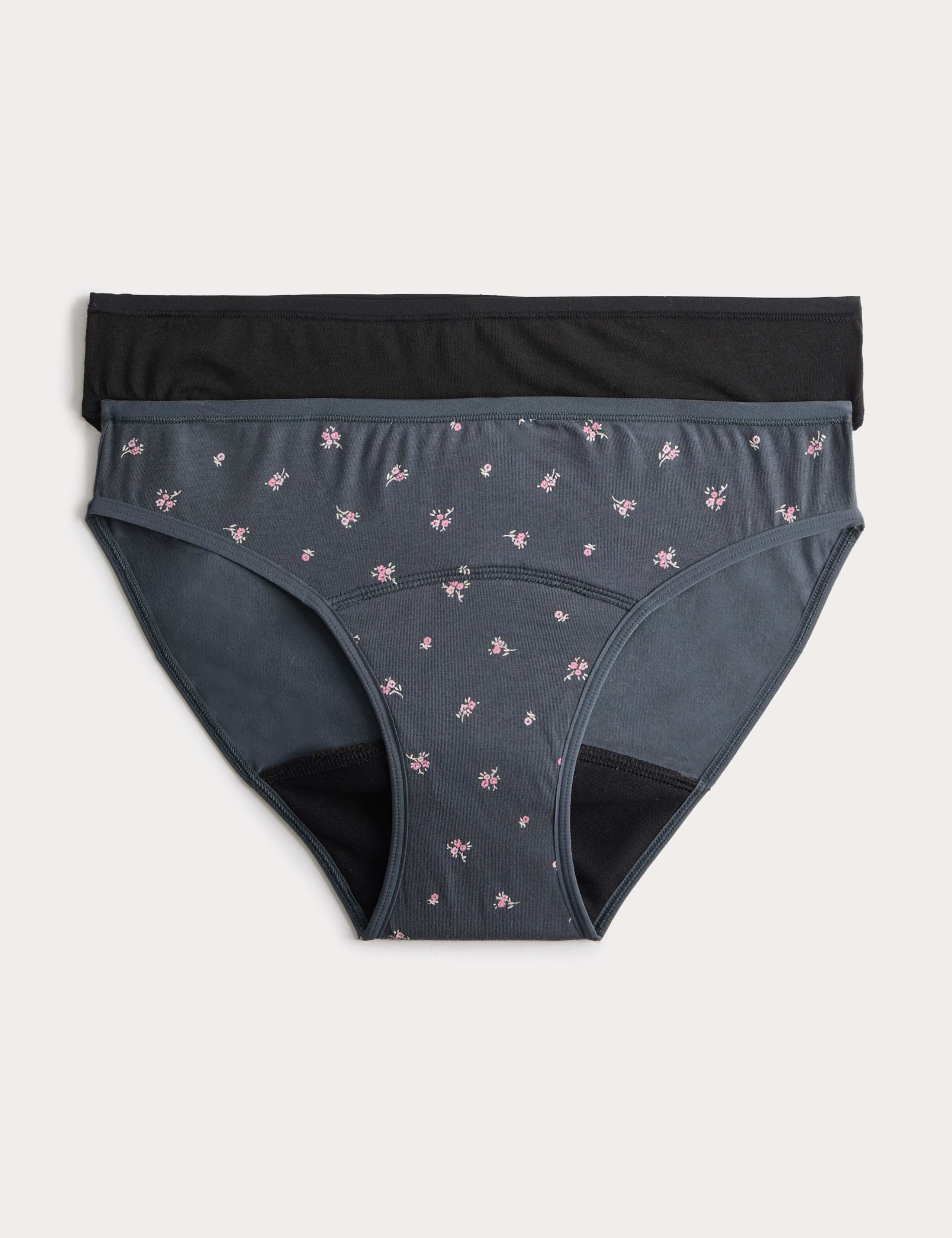2 Pack Floral Period Bikini Knickers