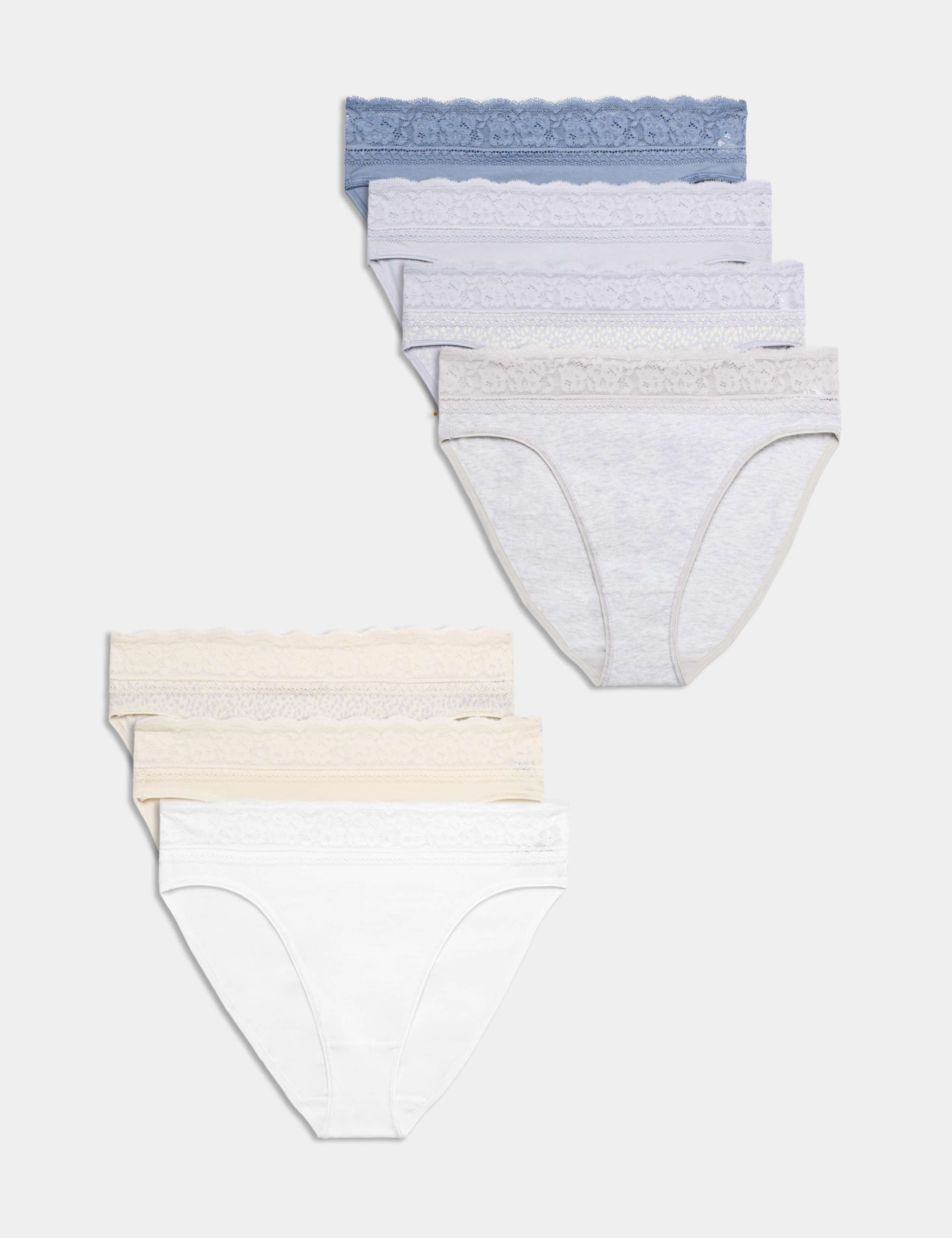 7 Pack Cotton Rich High Leg Knickers