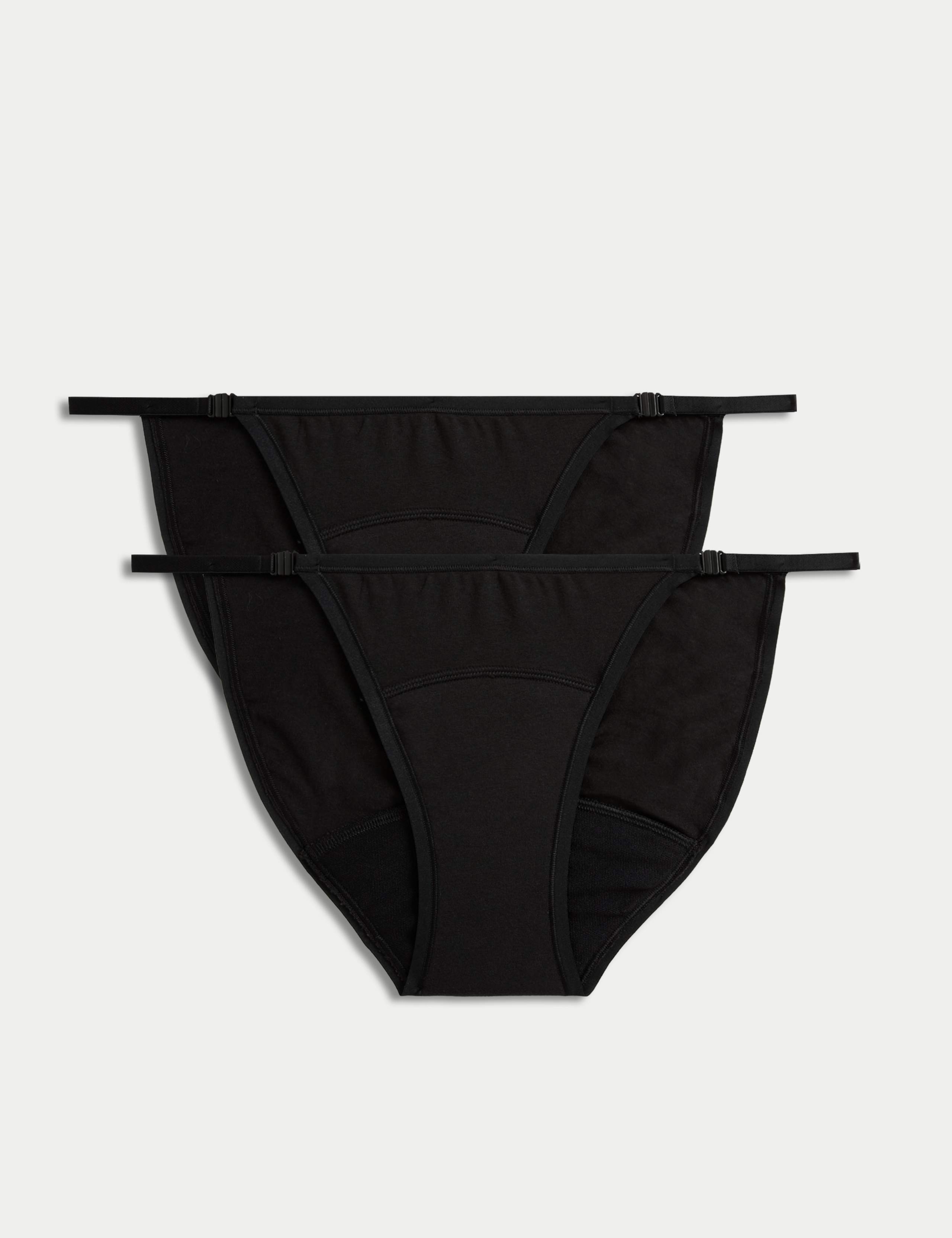 2pk Heavy Absorbency Adaptable Period Bikini Knickers