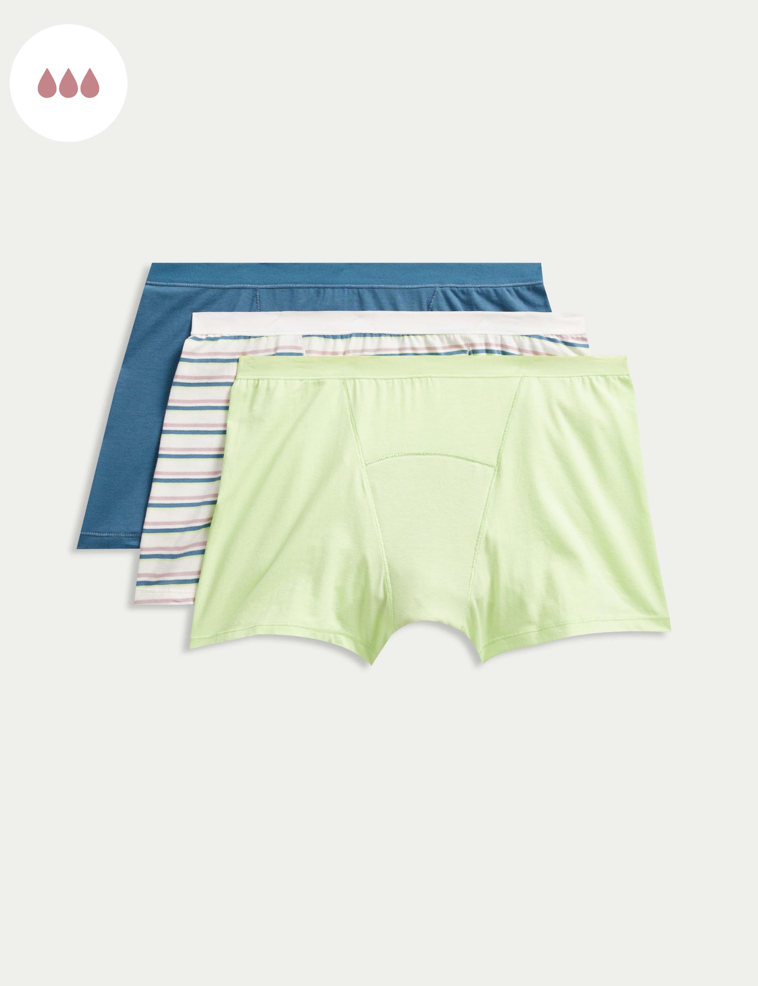 3pk Heavy Absorbency First Period Boy Shorts