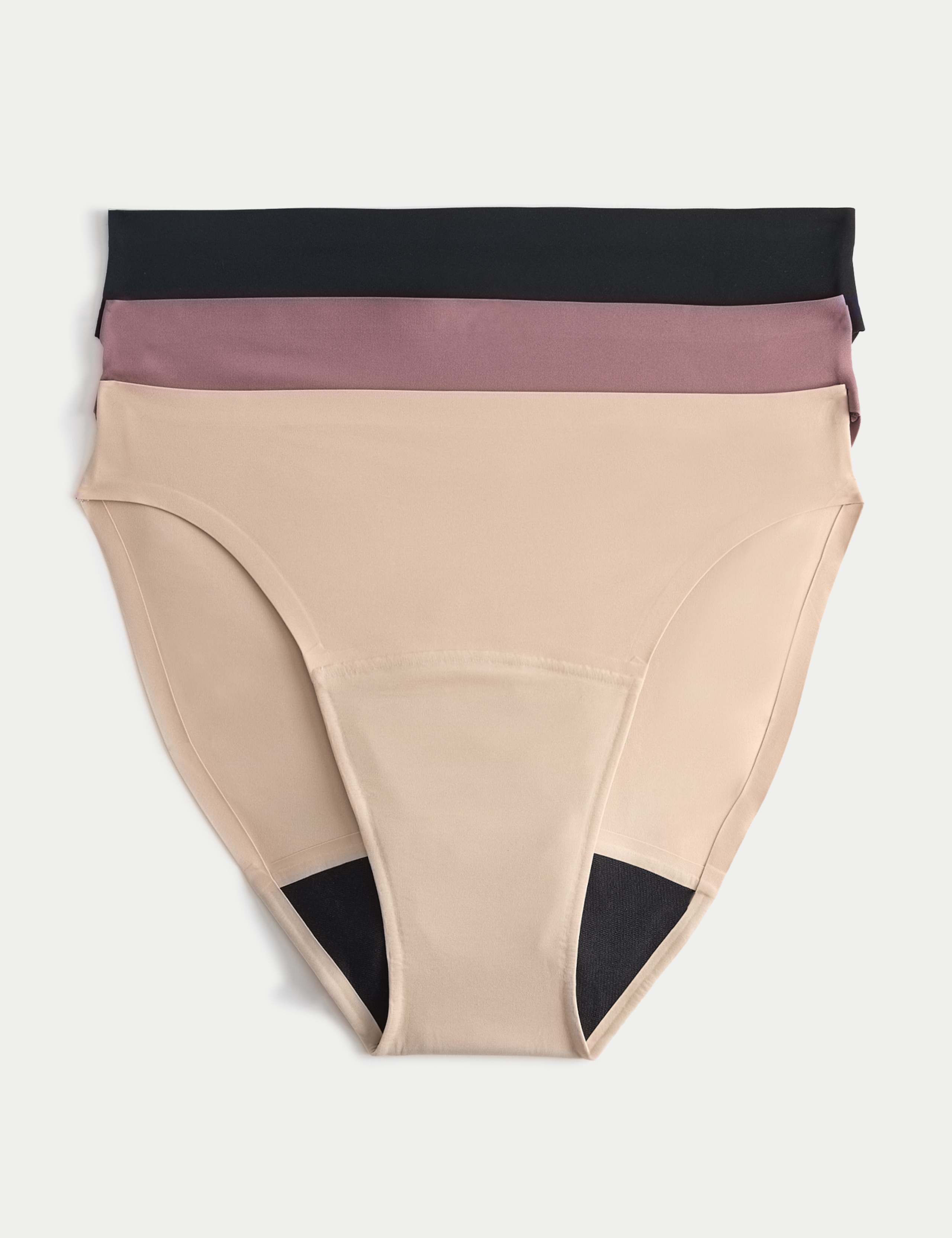 3 Pack No VPL Period High Leg Knickers