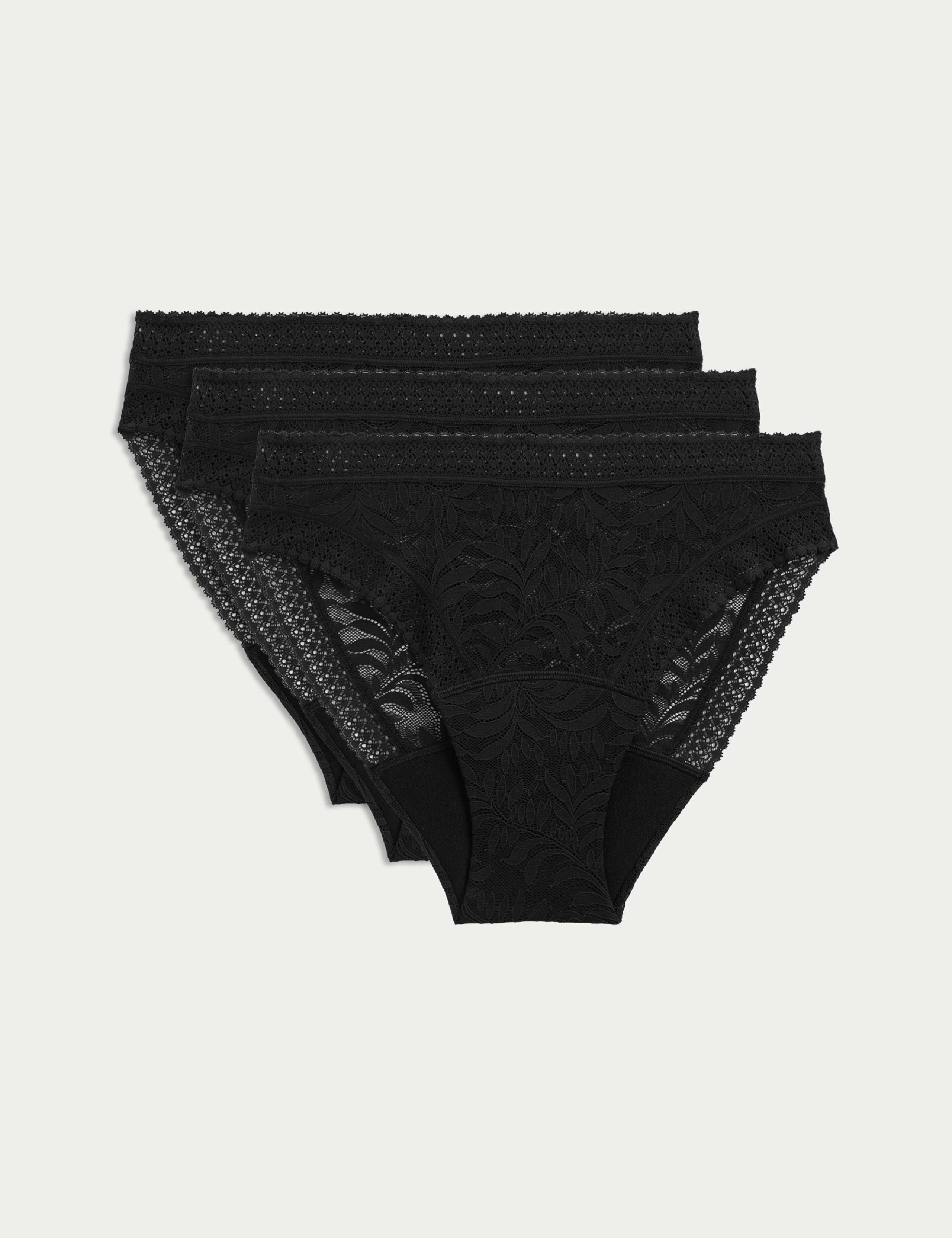 3pk Heavy Absorbency Period High Leg Knickers