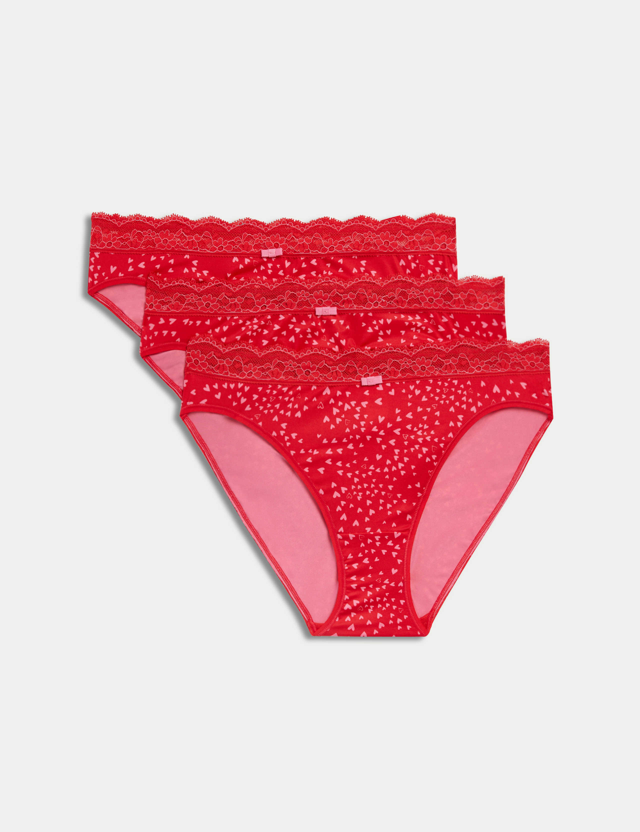 3pk Printed High Leg Knickers