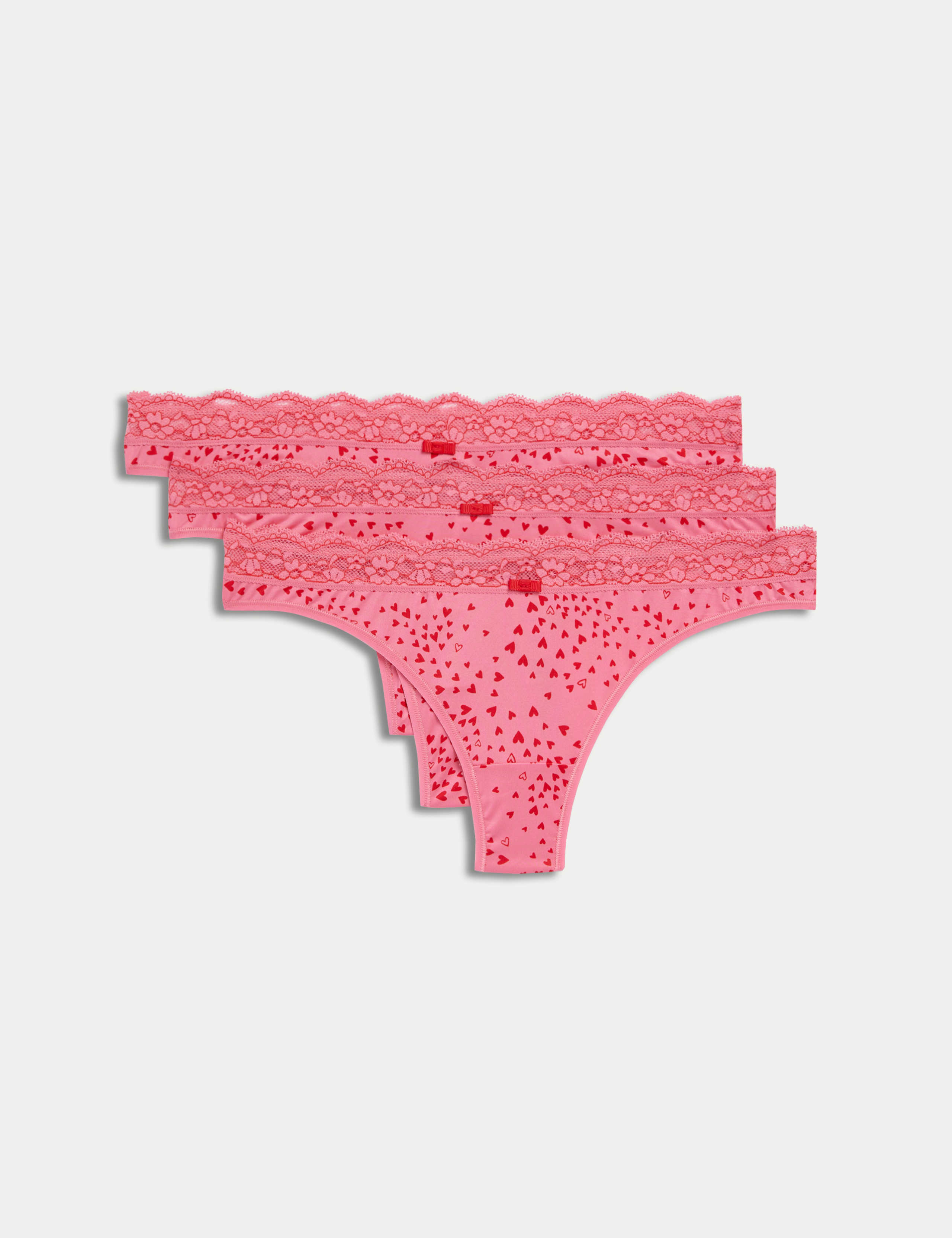 3pk Printed Thongs