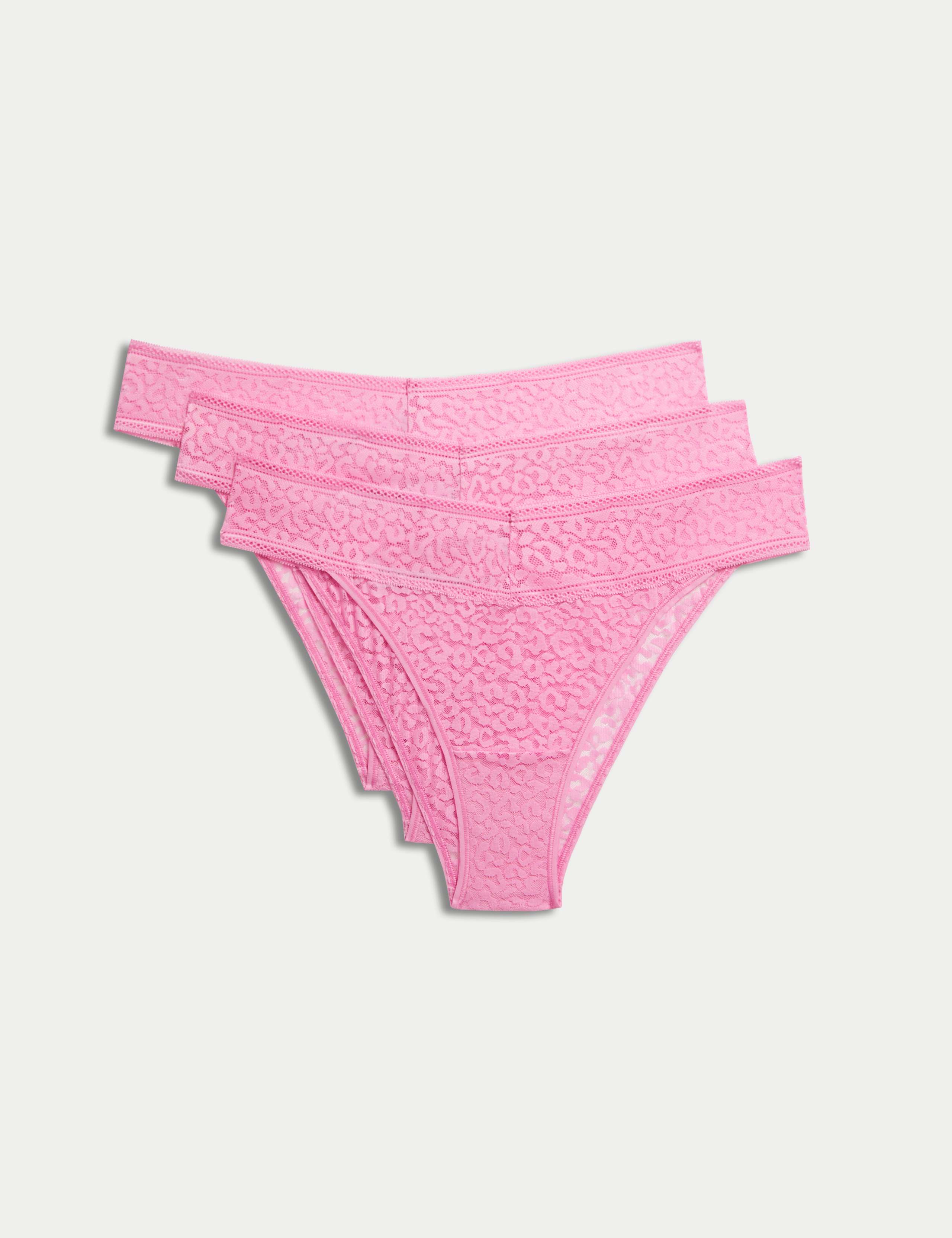 3pk Animal Lace Miami Knickers