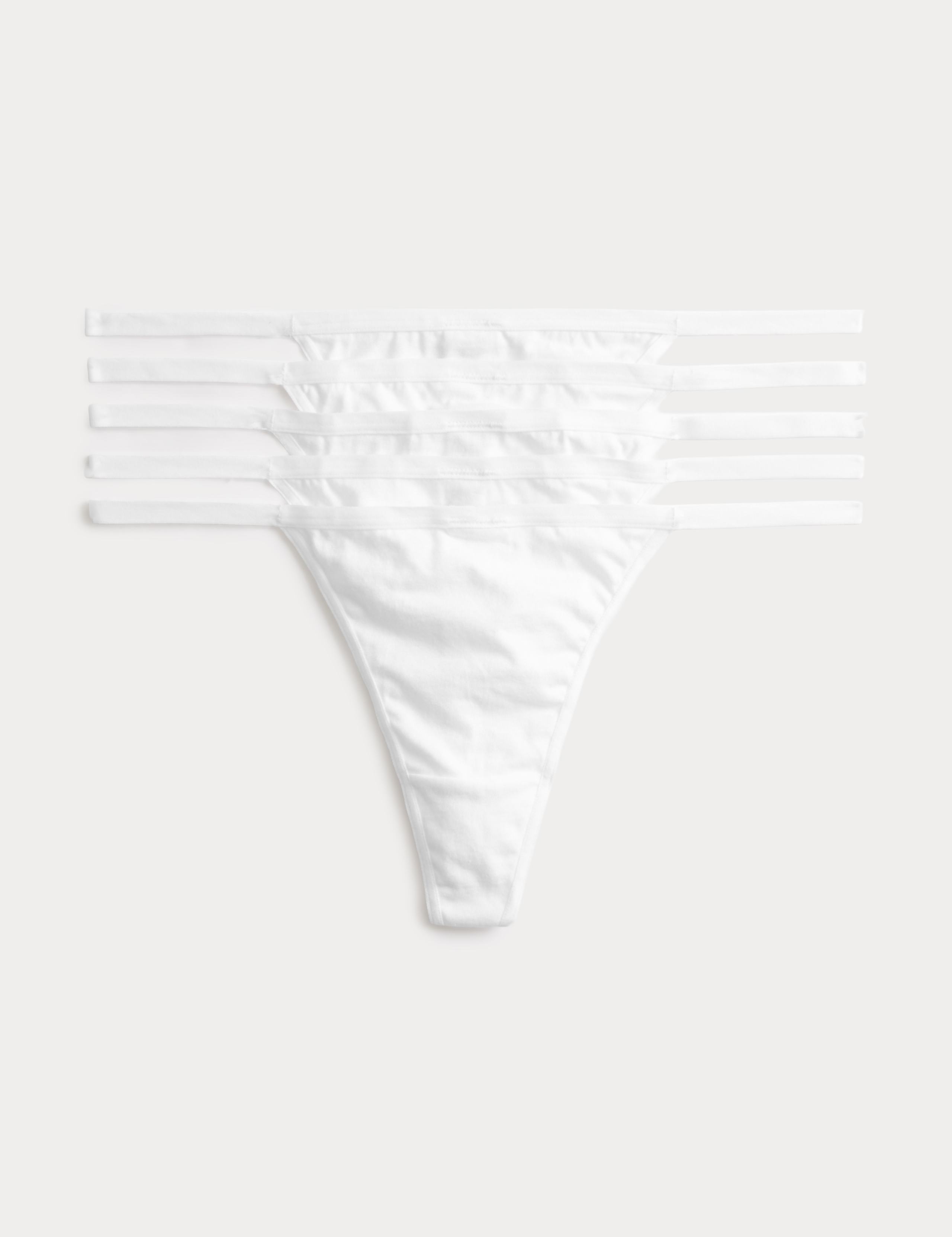 5 Pack Pure Cotton G-String Thongs