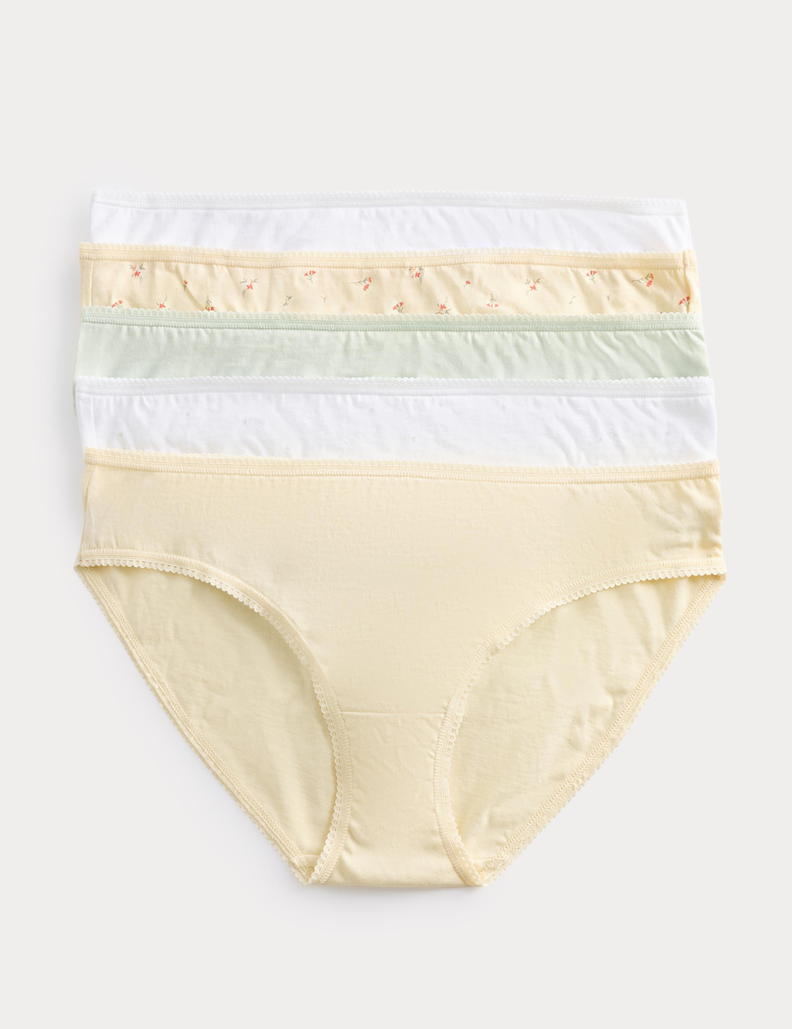 5pk Pure Cotton Bikini Knickers
