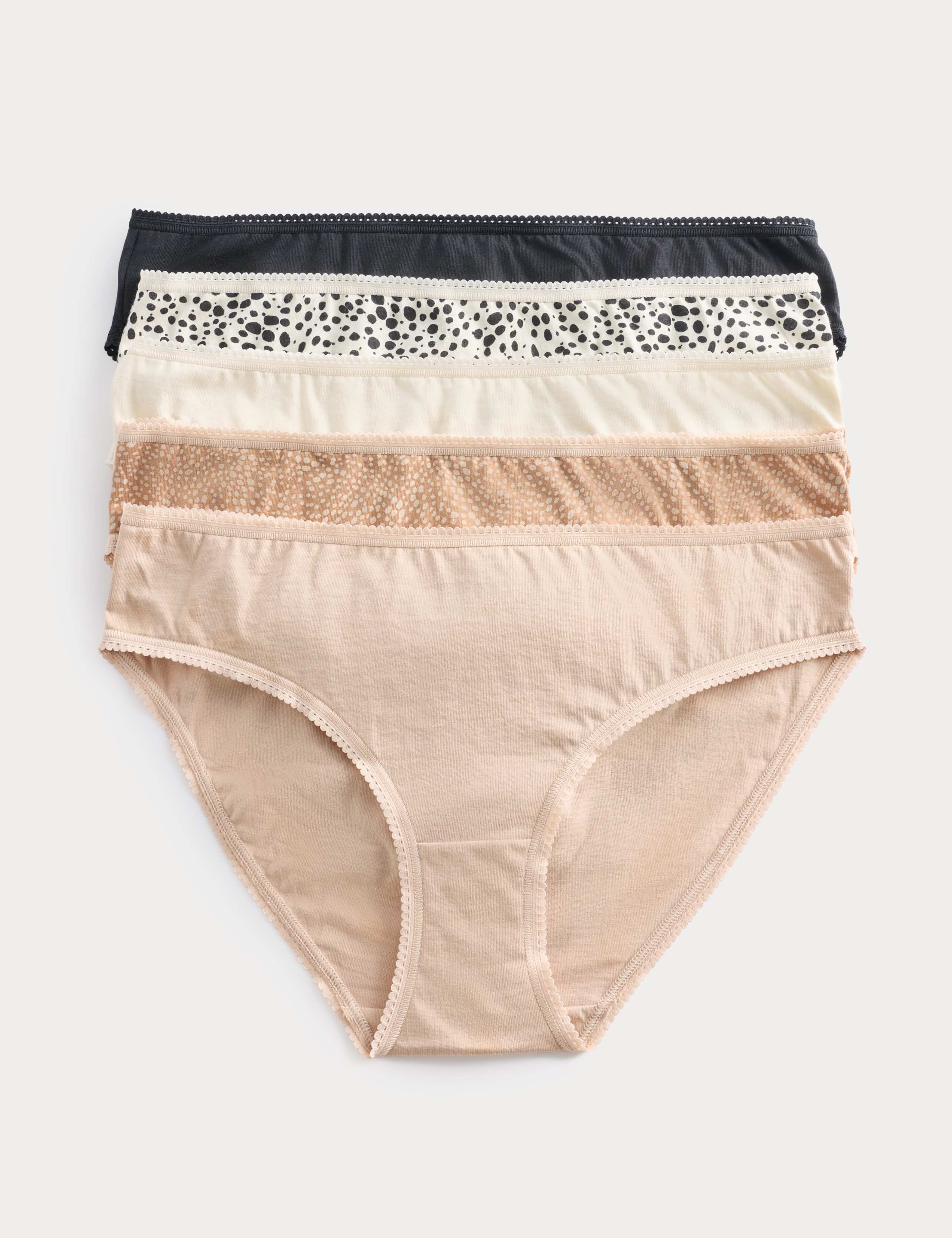 5pk Pure Cotton Bikini Knickers