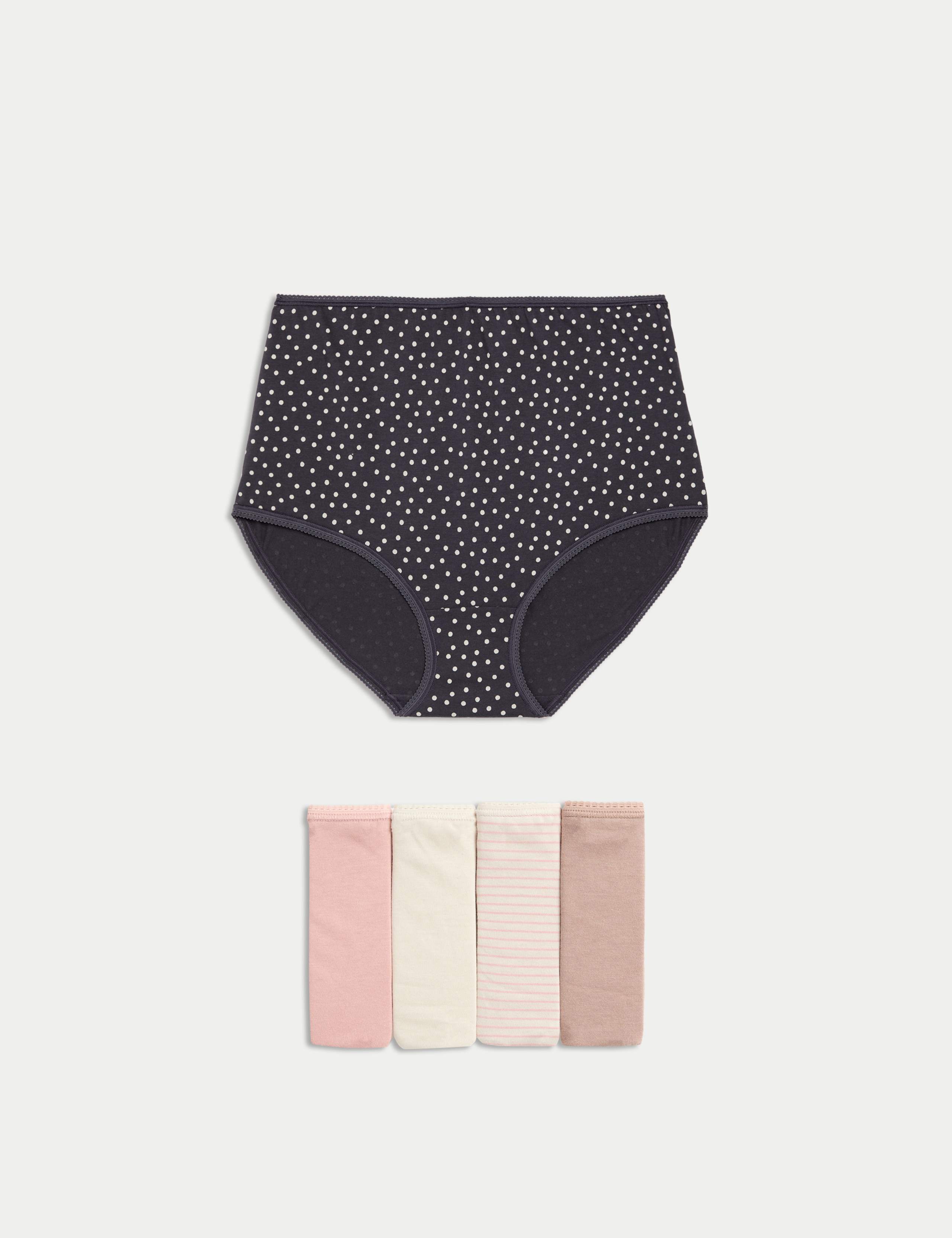 5pk Pure Cotton Print Full Brief