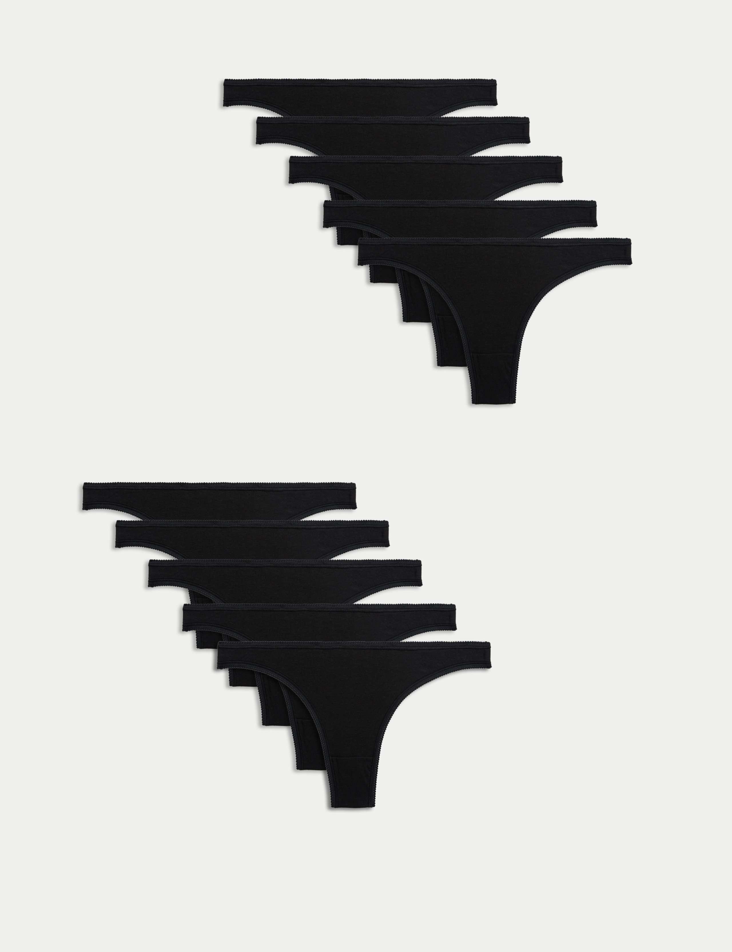 10pk Cotton Lycra® Thongs