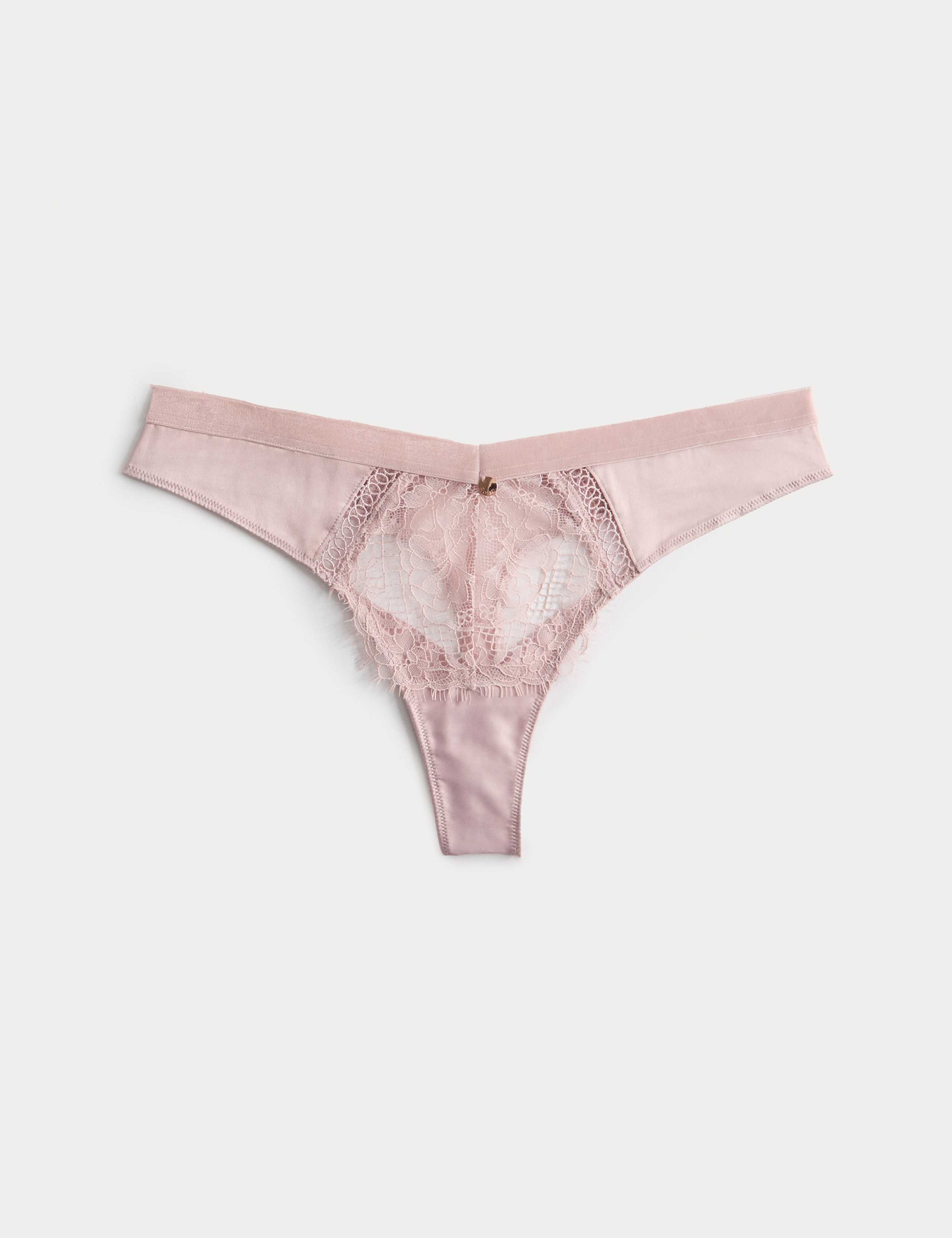 Saffron Satin & Lace Wired Plunge Bra Set A-E 2 of 6