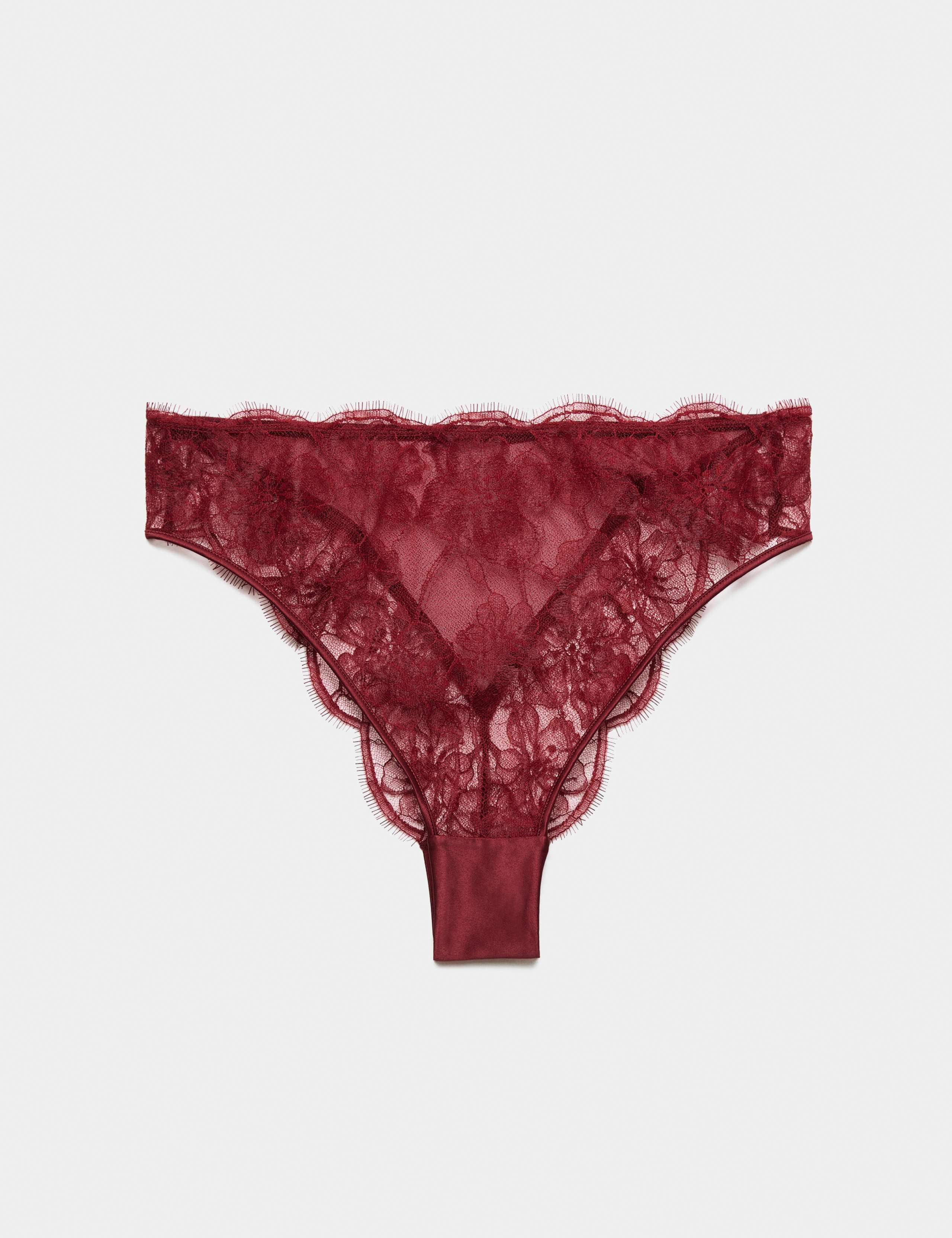 Belle Lace High Neck Quarter Cup Balcony Bra Set A-E 2 of 6