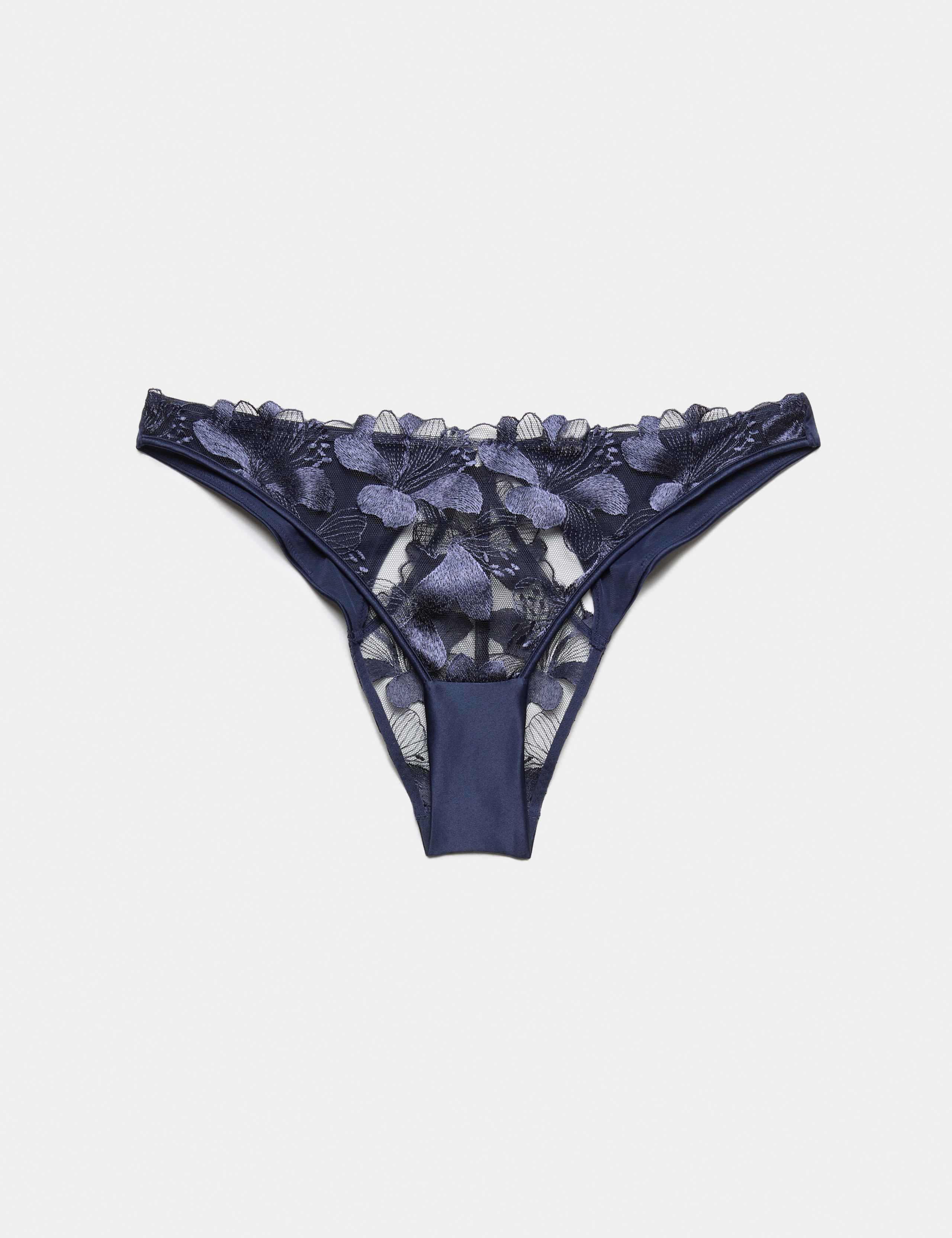 Siren Embroidery Cut-Out Balcony Bra Set A-E 2 of 6