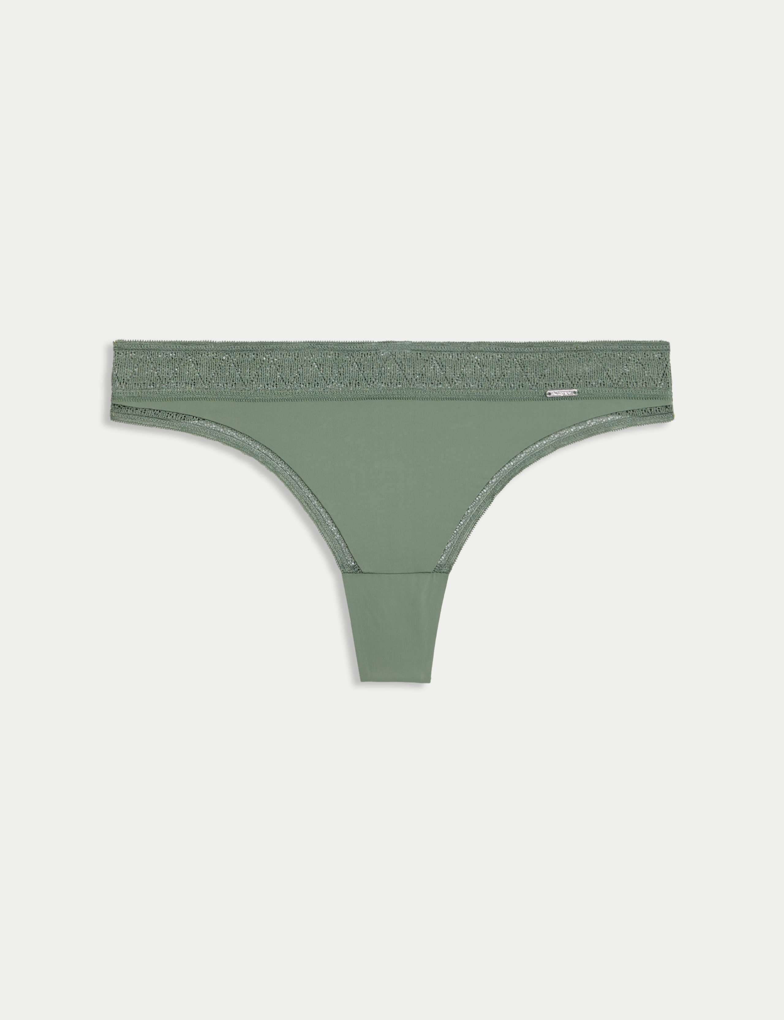 Boston Microfibre Lace Trim Wired PlungeBra Set A-E 2 of 6