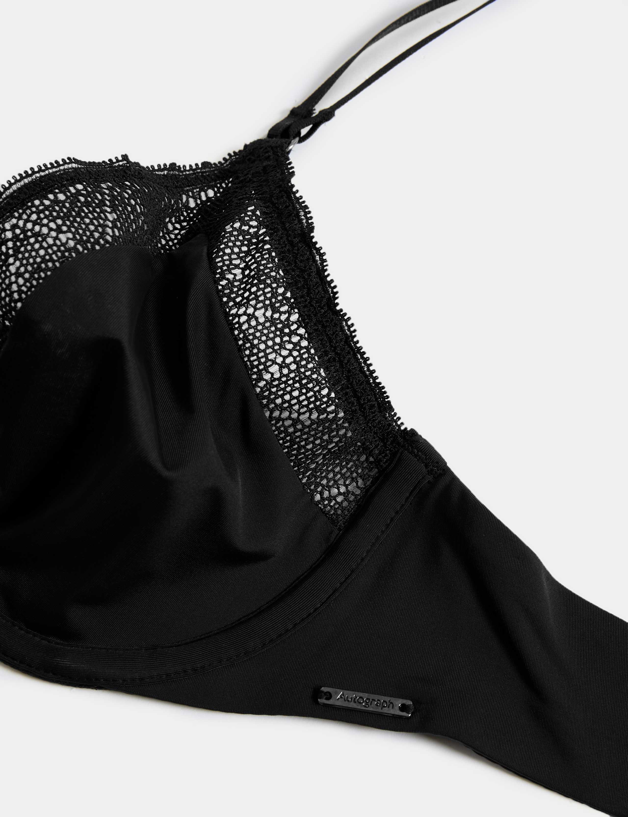 Boston Microfibre Lace Trim Wired Plunge Bra Set 4 of 6