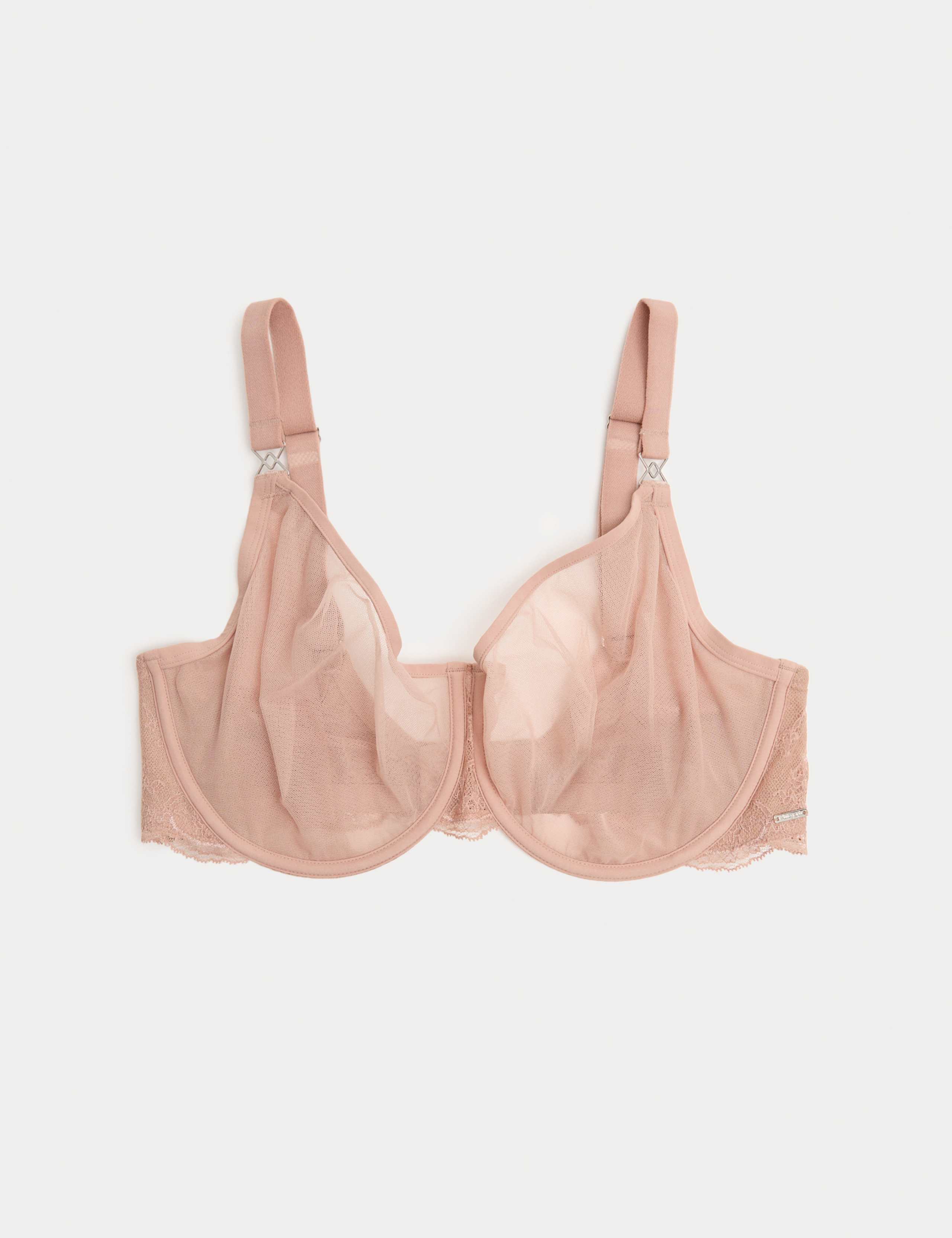 Murcia Sheer & Lace Wired Demi Cup Bra (F-H)