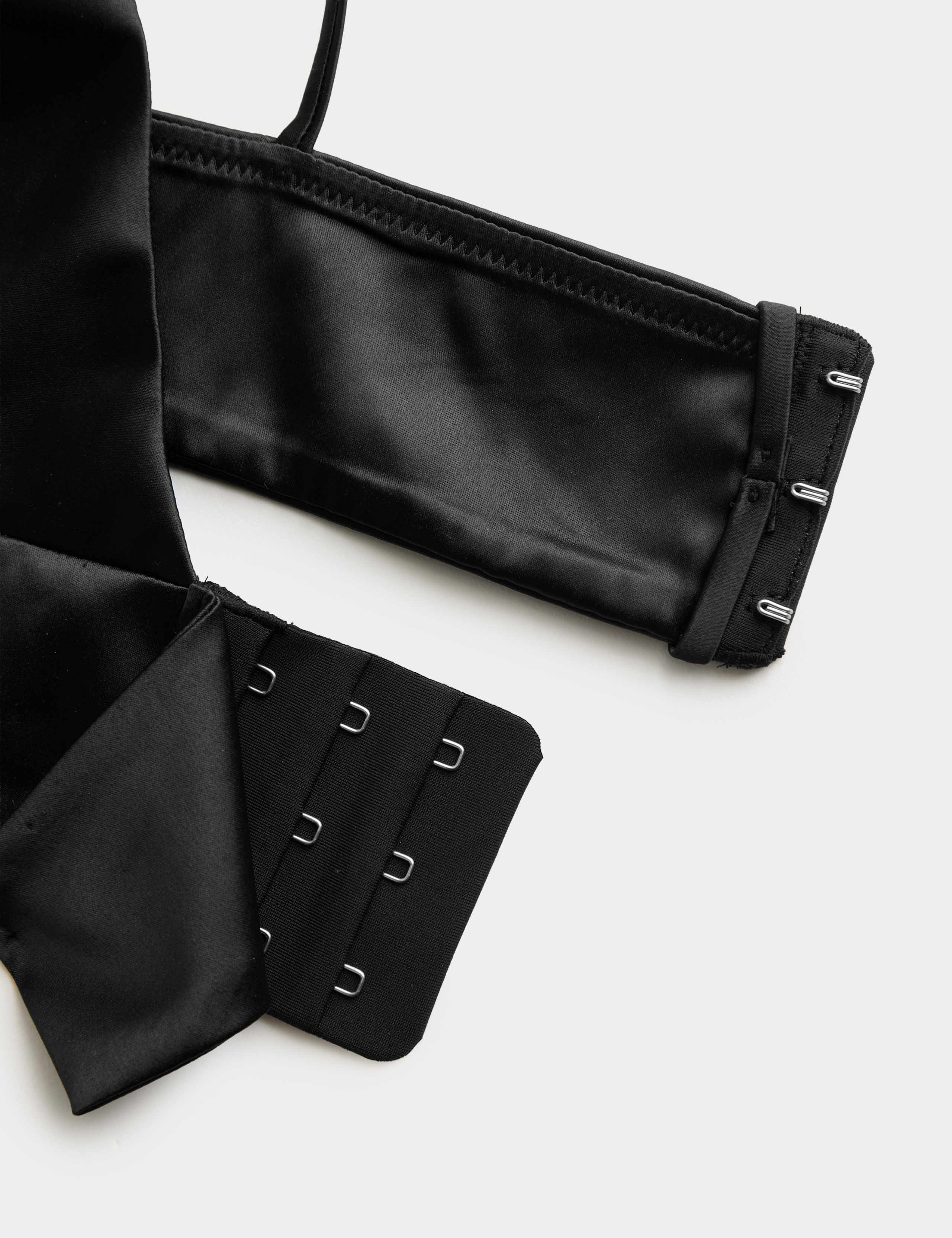 Black Label Satin Bralette Set 6 of 6