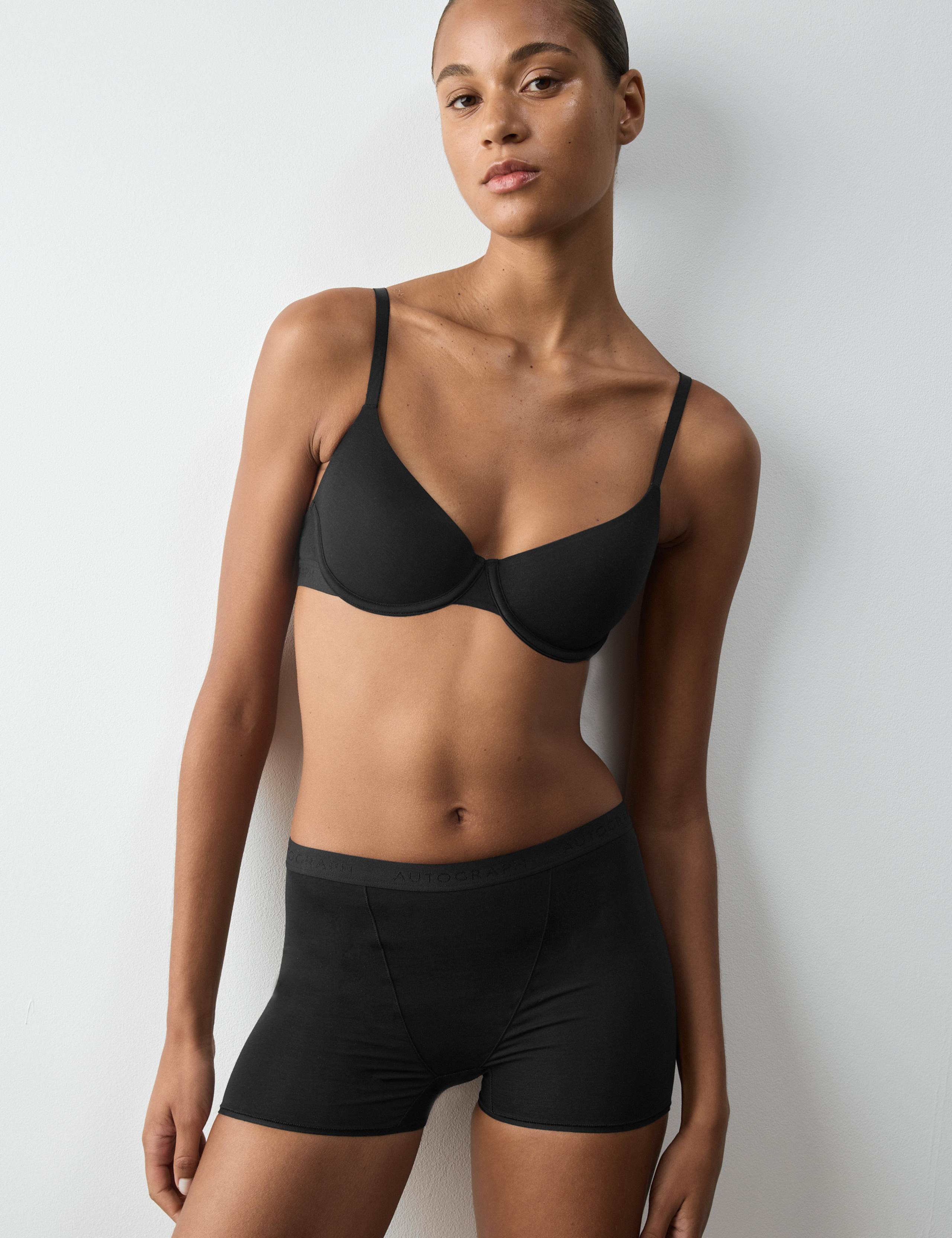 Lille Cotton Wired Demi Cup Bra Set A-E 2 of 6
