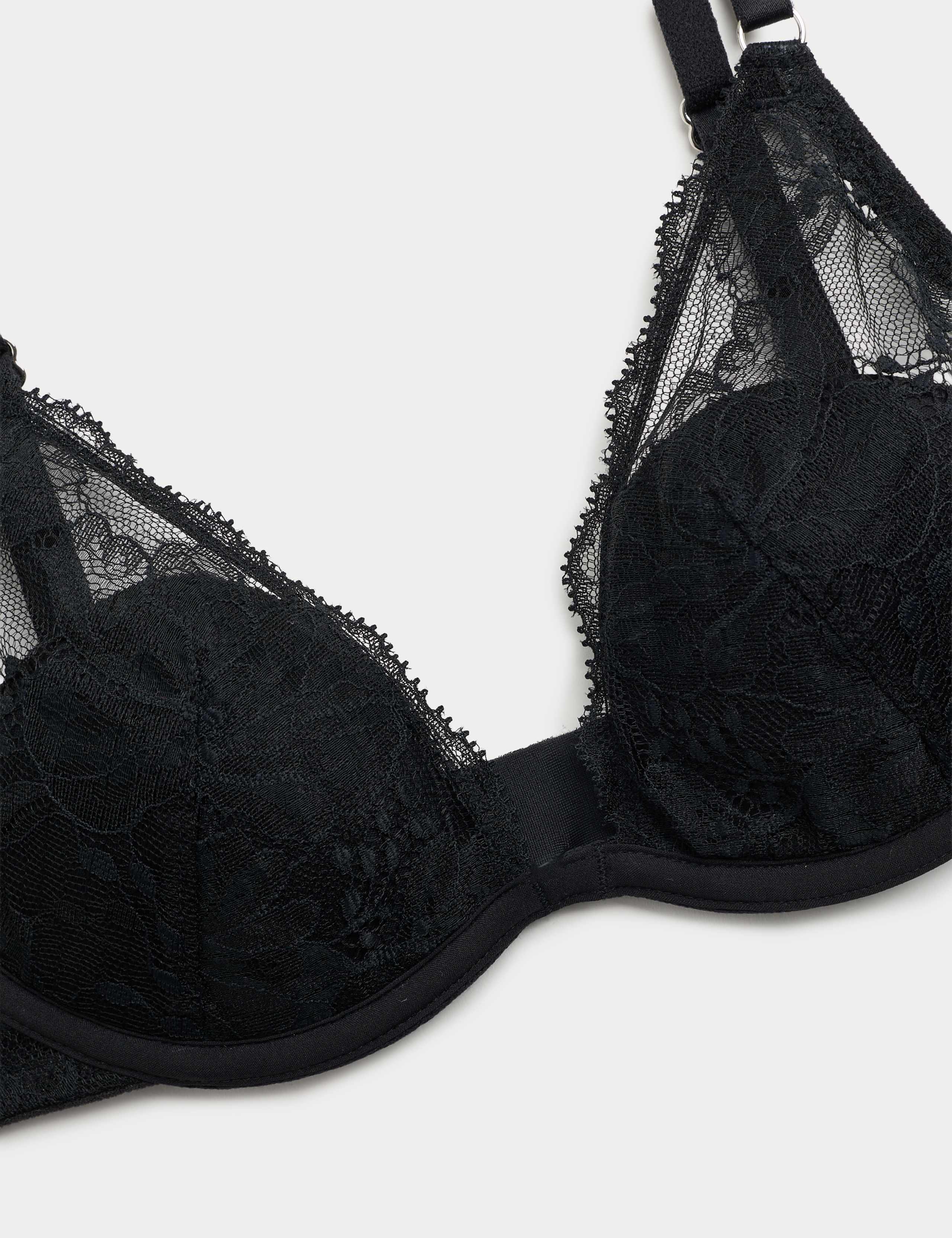 Savannah Lace Wired Plunge Bra Set A-E 4 of 6