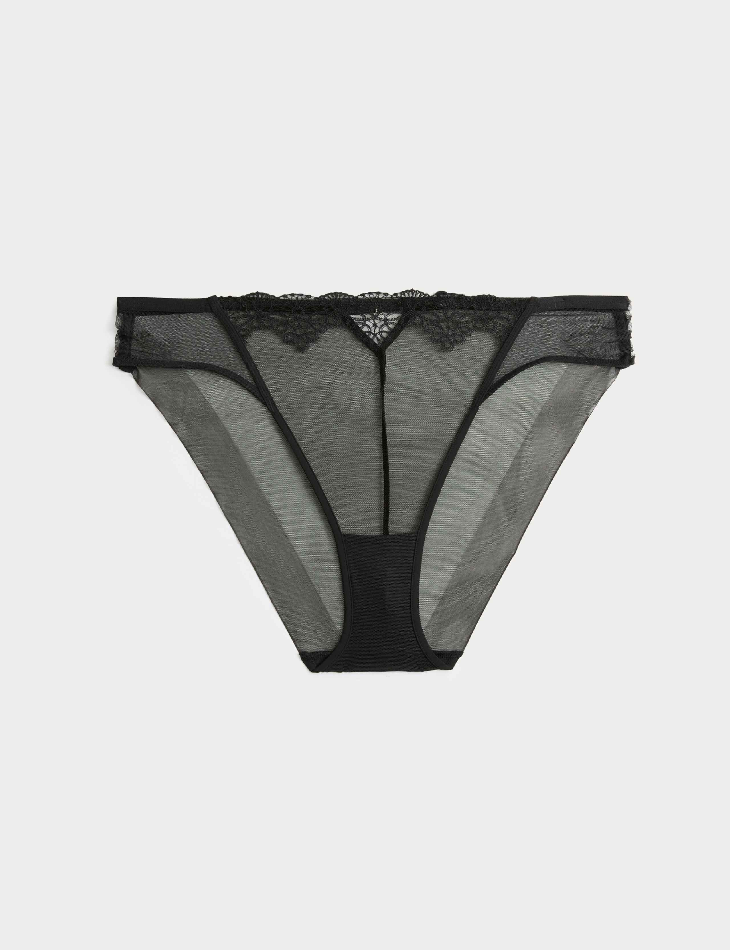 Seoul Embroidery Mesh Wired Balcony Bra Set A-E 2 of 6