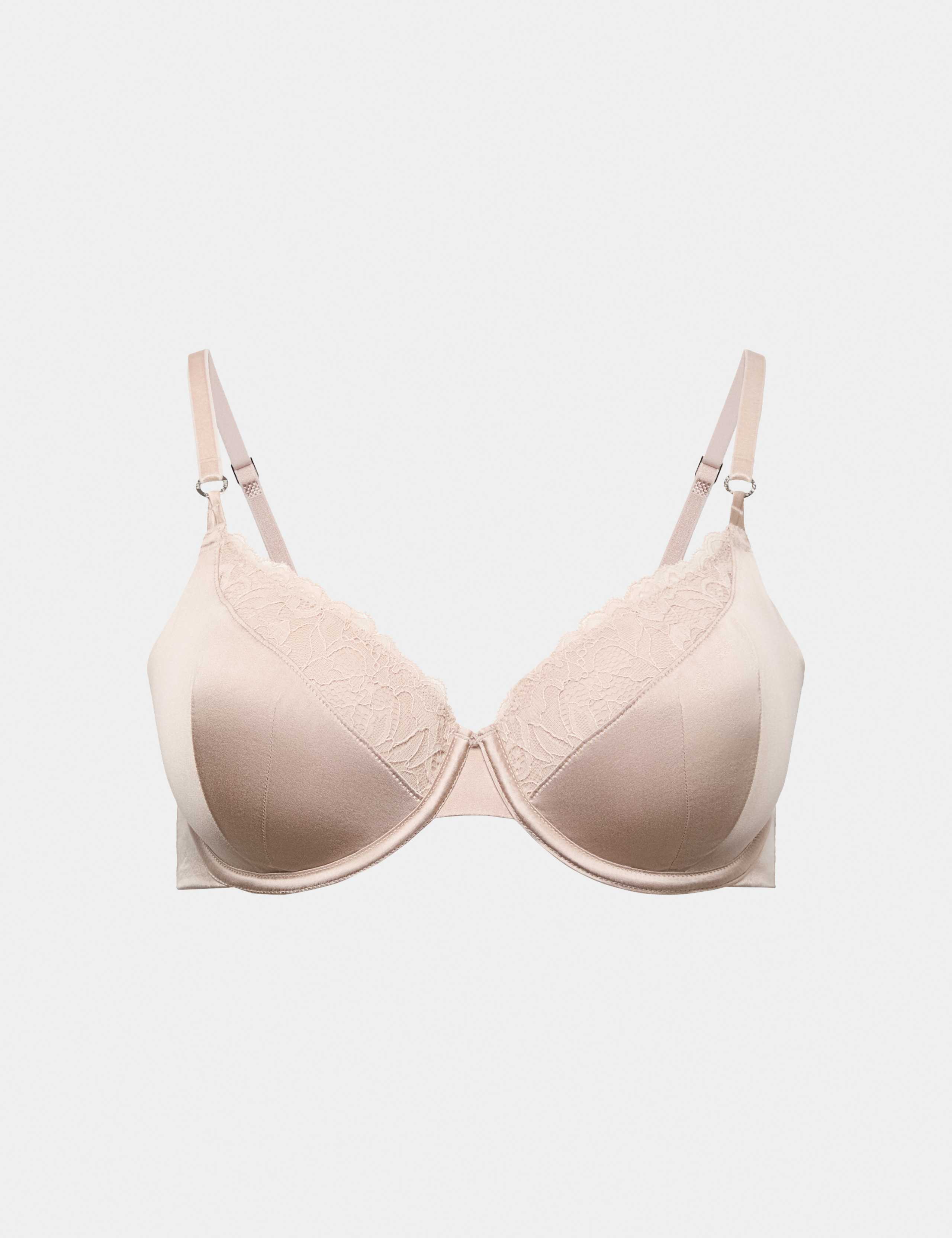 Silk & Lace Wired Full Cup Bra Set A-E 1 of 6