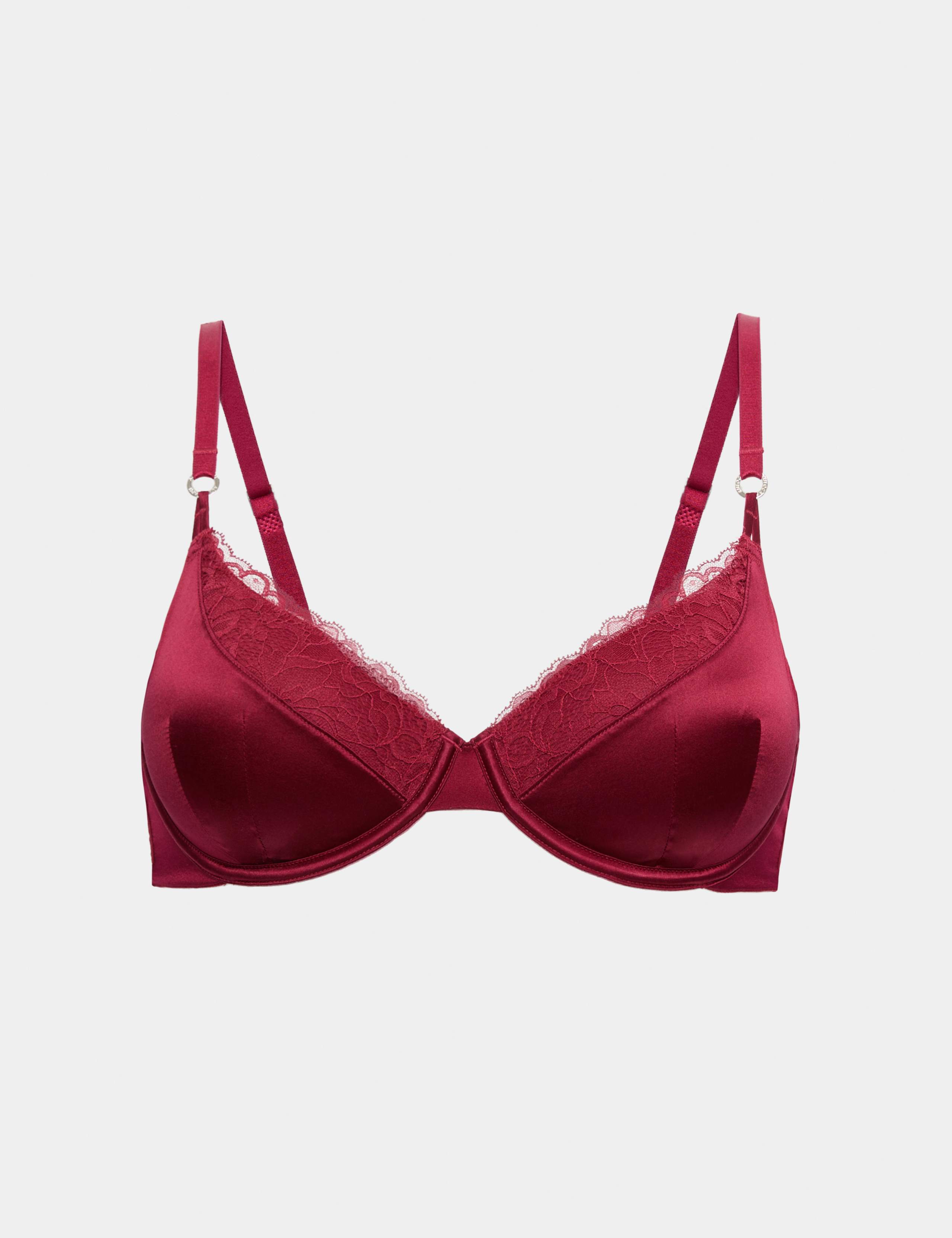 Silk & Lace Wired Full Cup Bra (A-E)