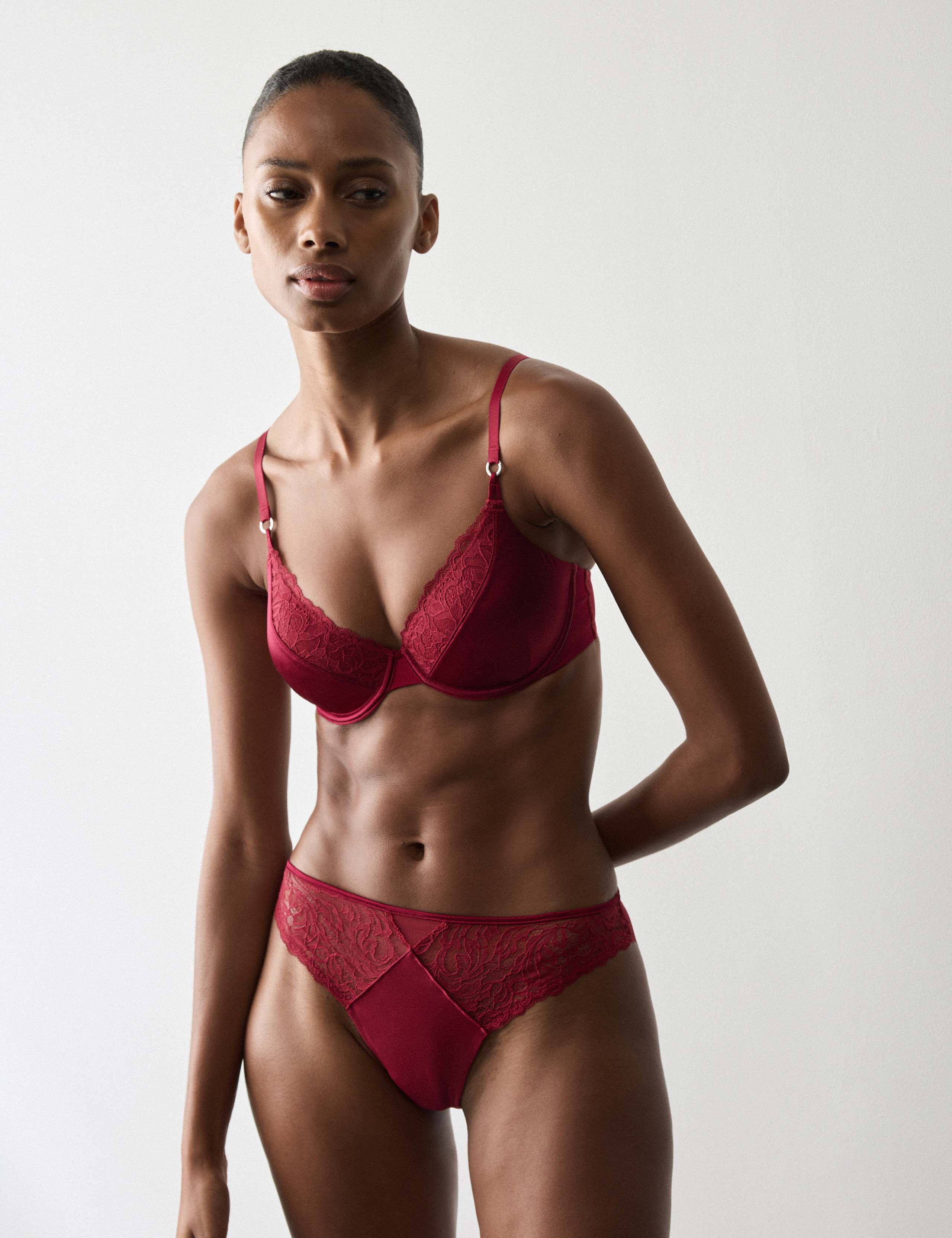 Silk & Lace High Leg Knickers