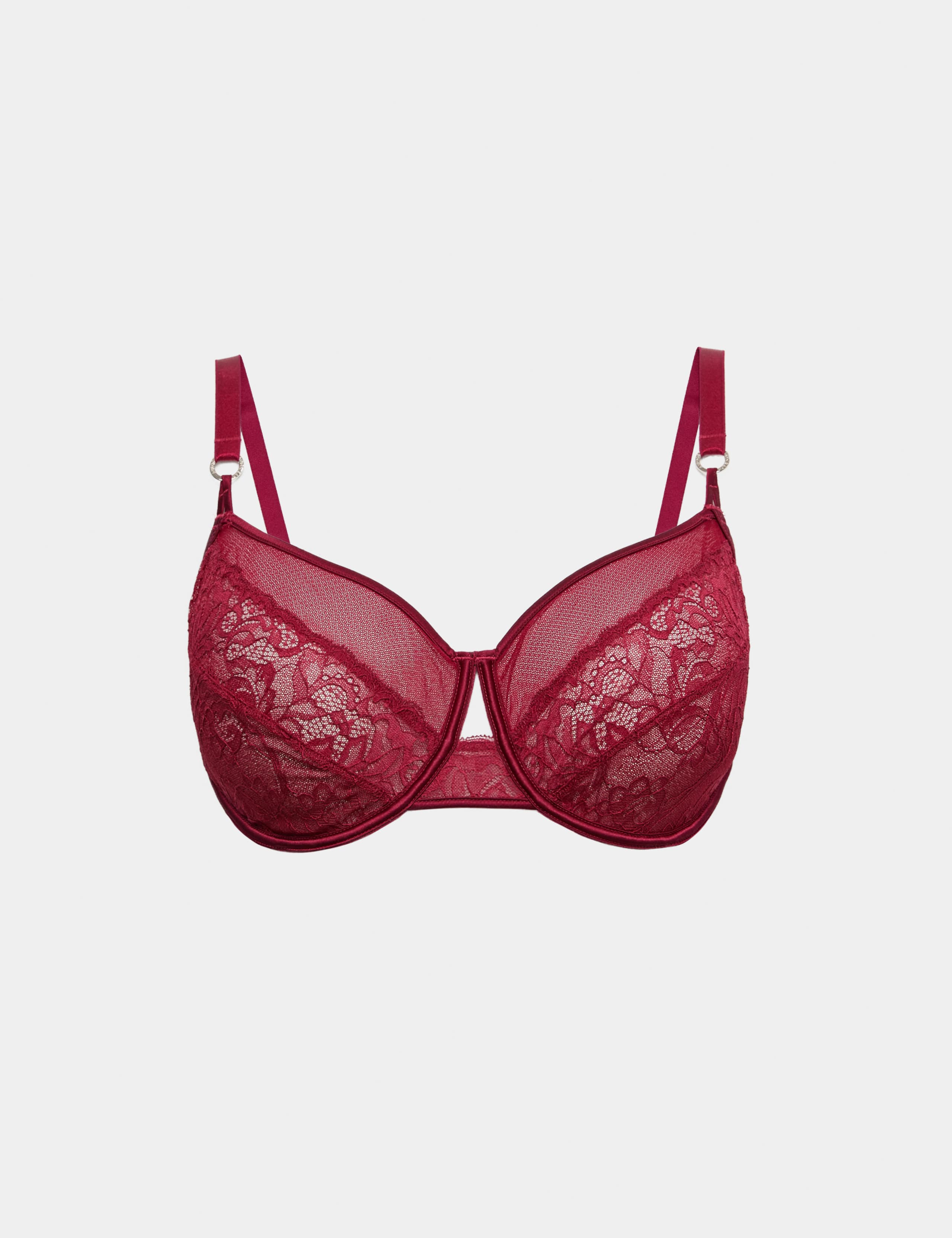 Silk & Lace Wired Minimiser Bra C-G