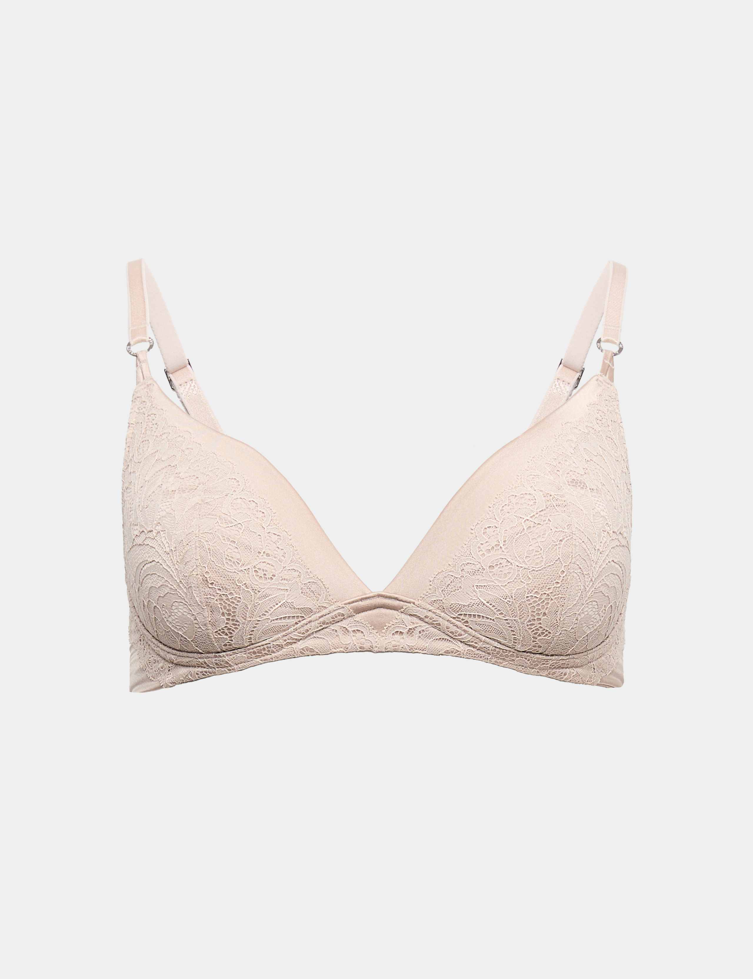 Silk & Lace Non Wired Plunge Bra Set A-E 1 of 6