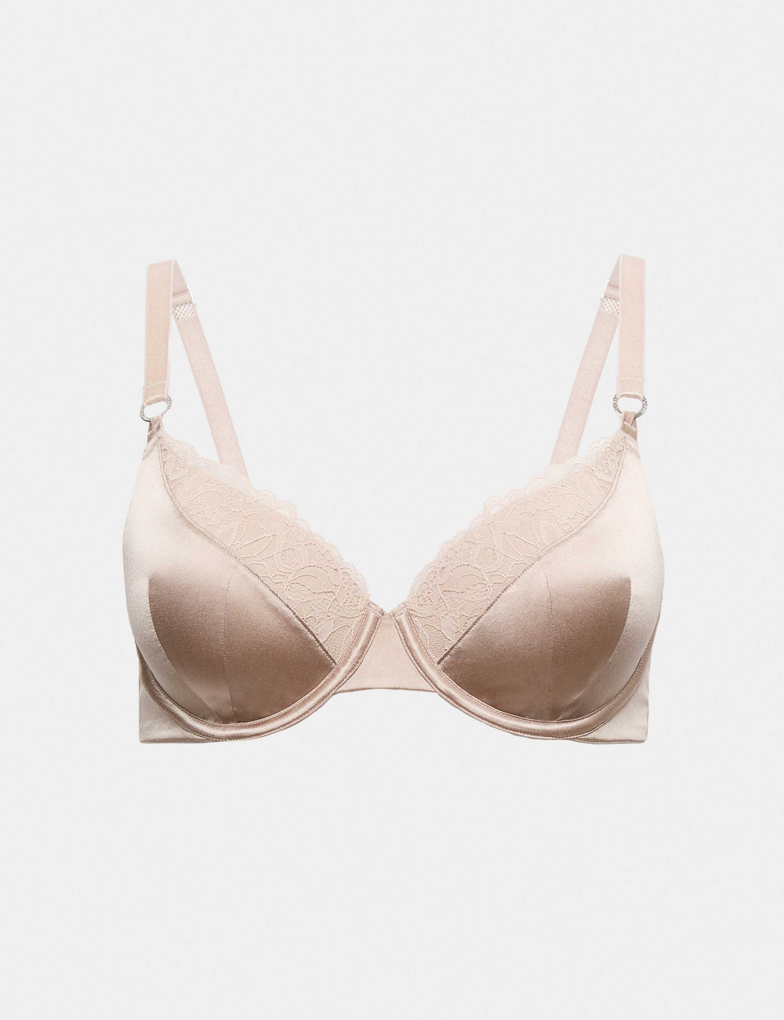Silk & Lace Wired Full Cup Bra (A-E)