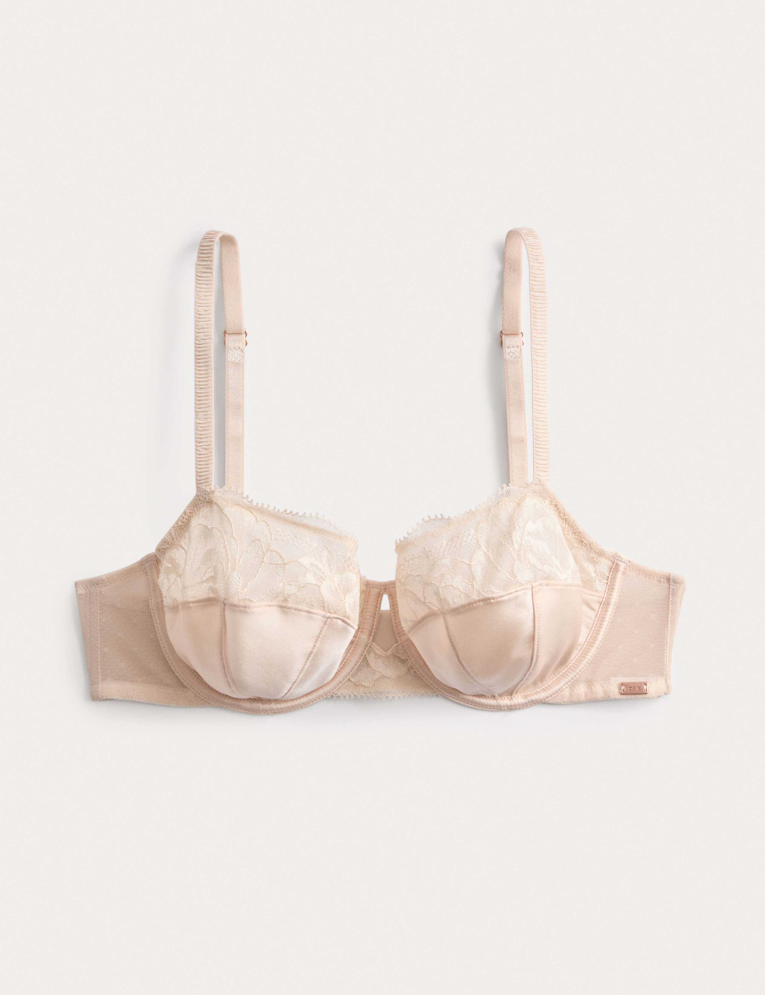 Silk & Lace Wired Balcony Bra Set 1 of 6
