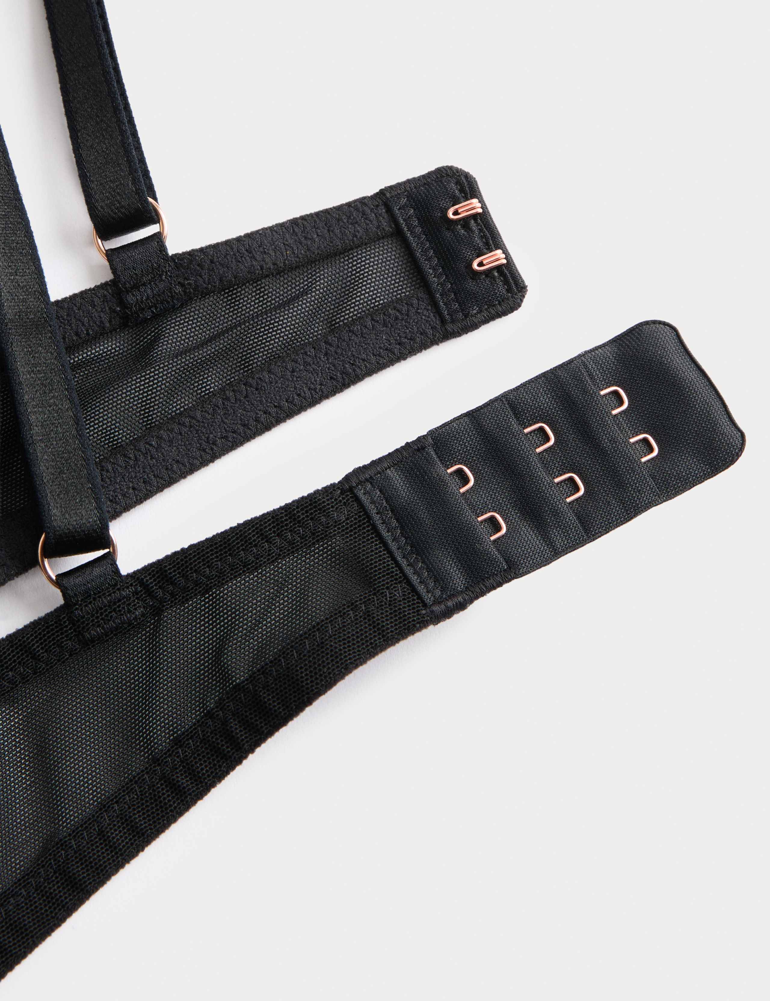 Silk & Lace Wired Balcony Bra Set 6 of 6