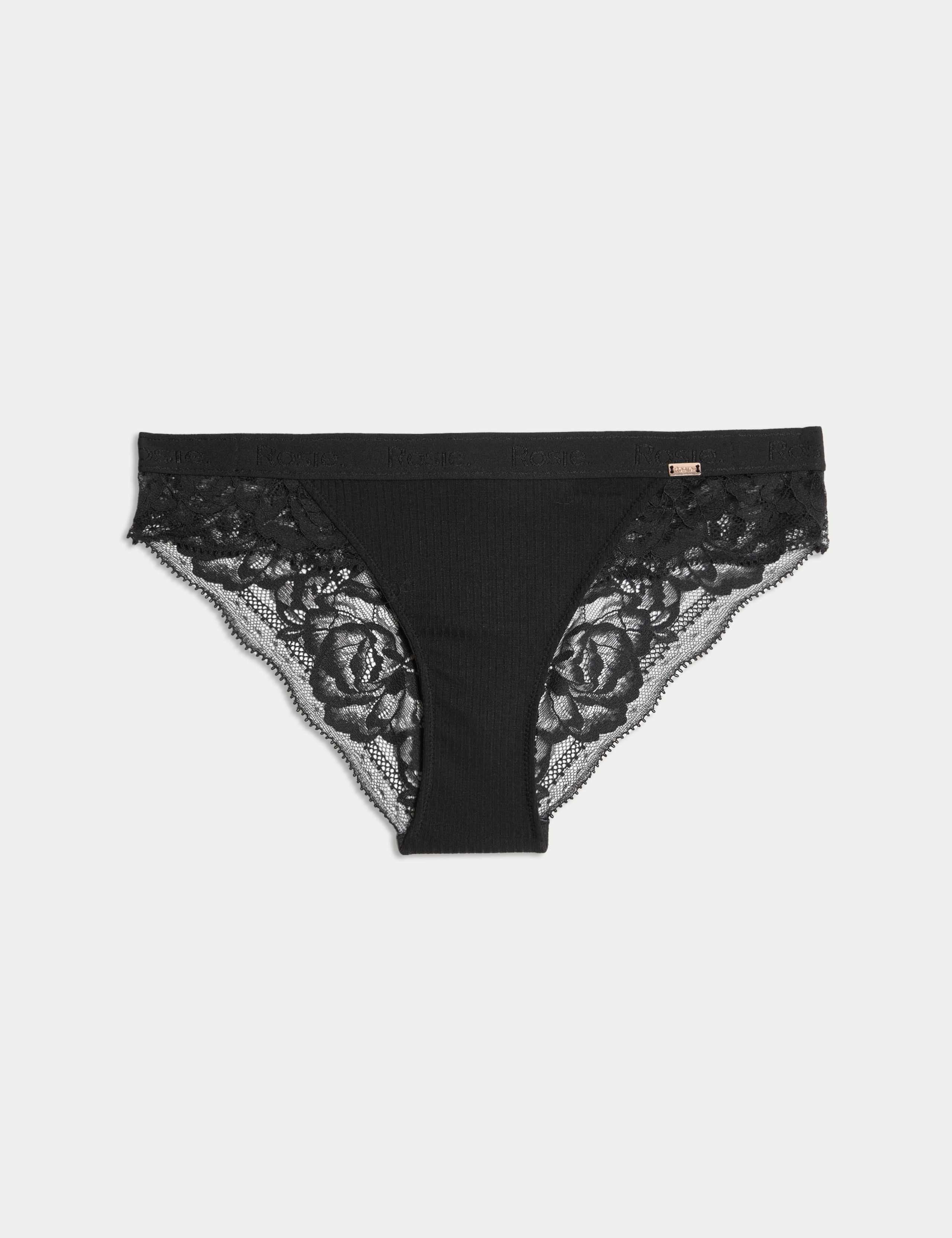 Rib & Lace Wired Full Cup Lounge Bra Set A-E 2 of 6