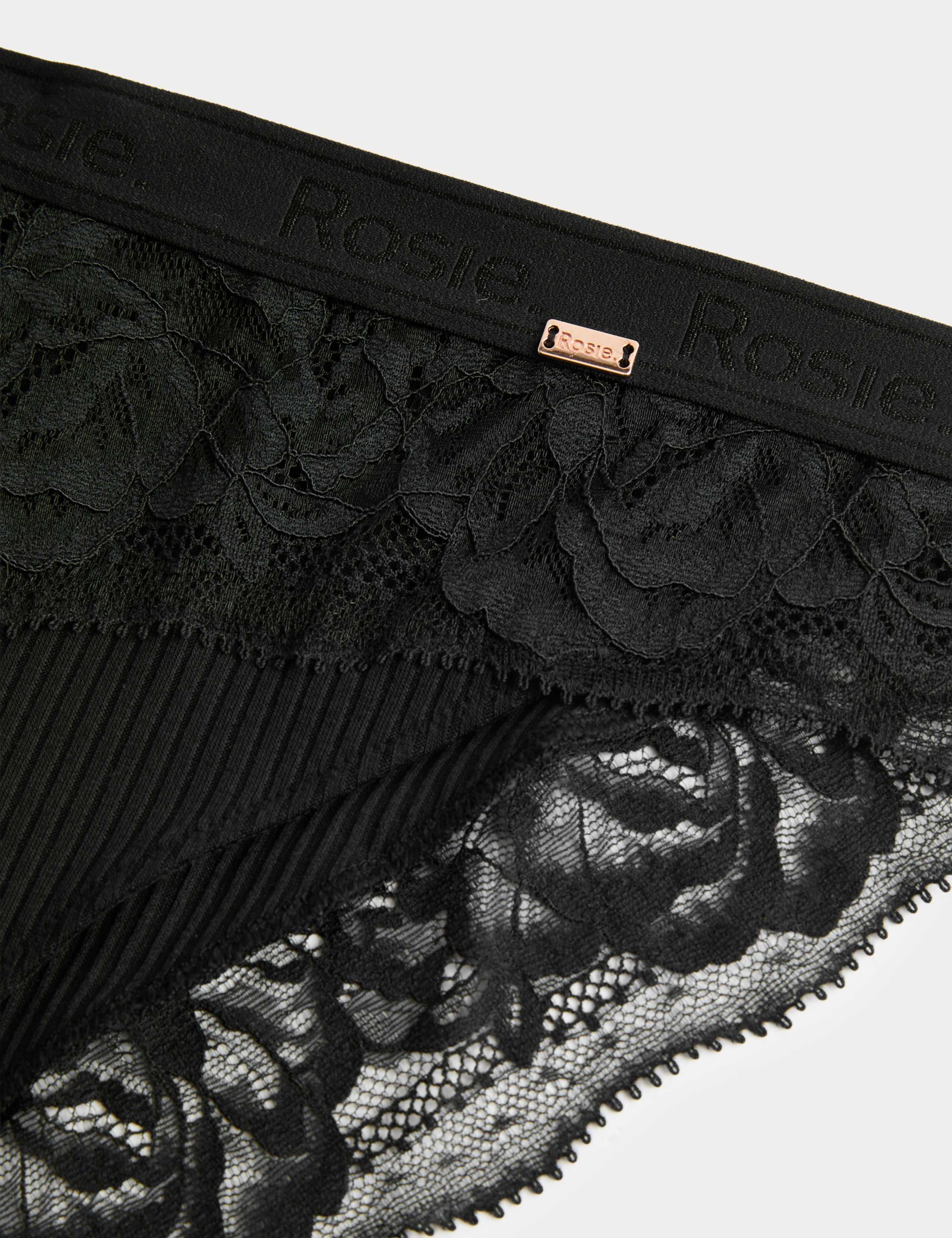 Lounge Rib & Lace Non Wired Plunge Bra Set A-E 5 of 6